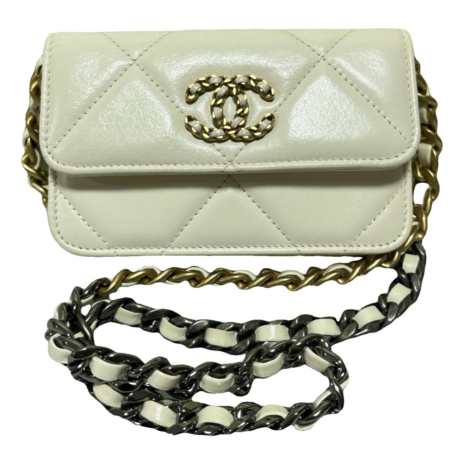 Wallet On Chain Chanel 19 leather handbag