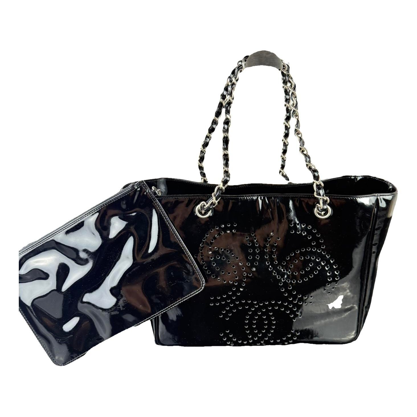Patent leather handbag