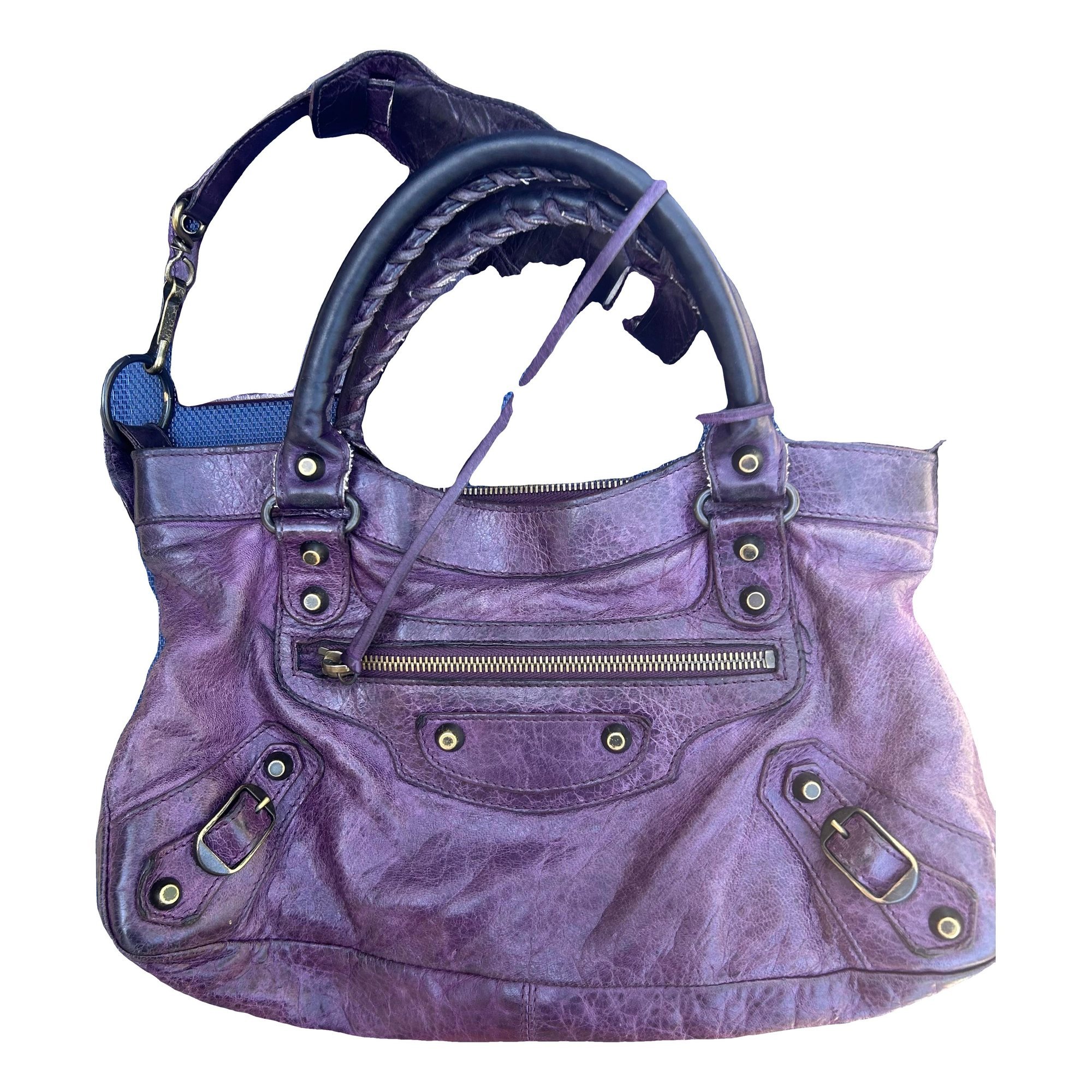 First leather handbag