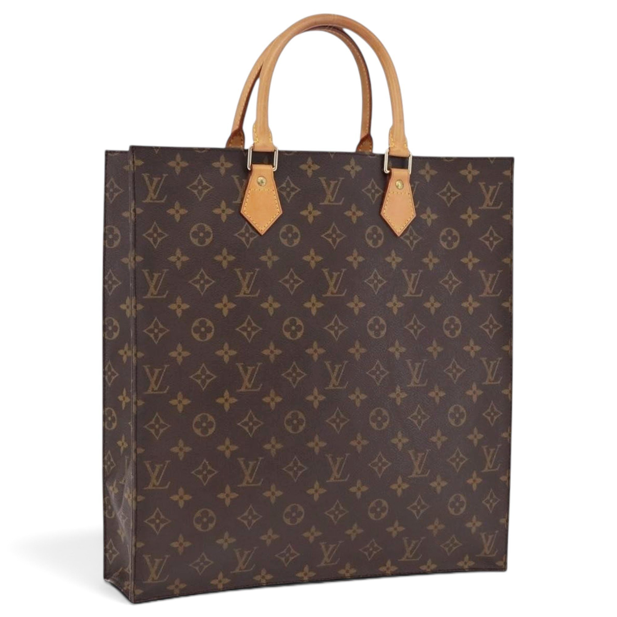 Plat leather handbag