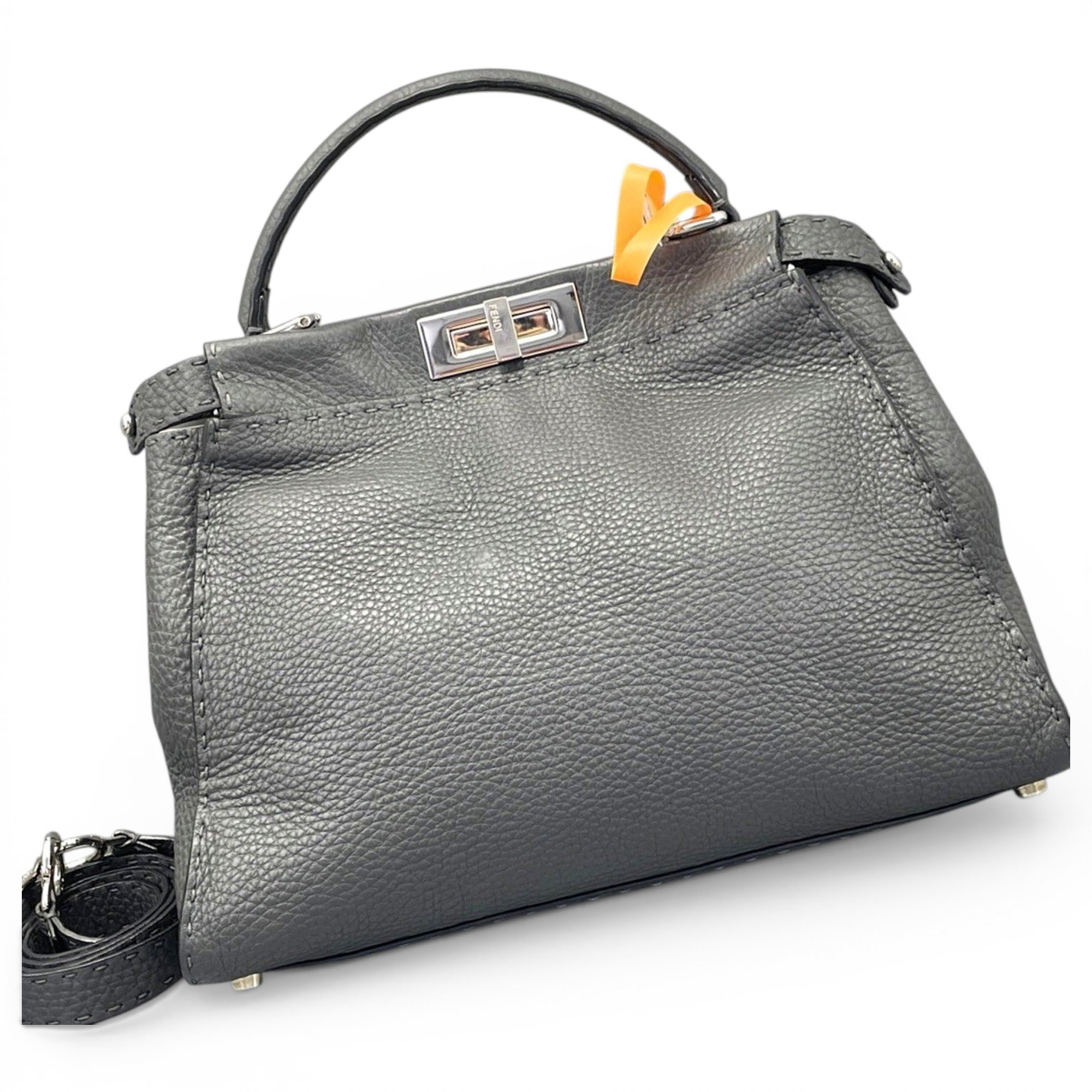 Peekaboo leather handbag