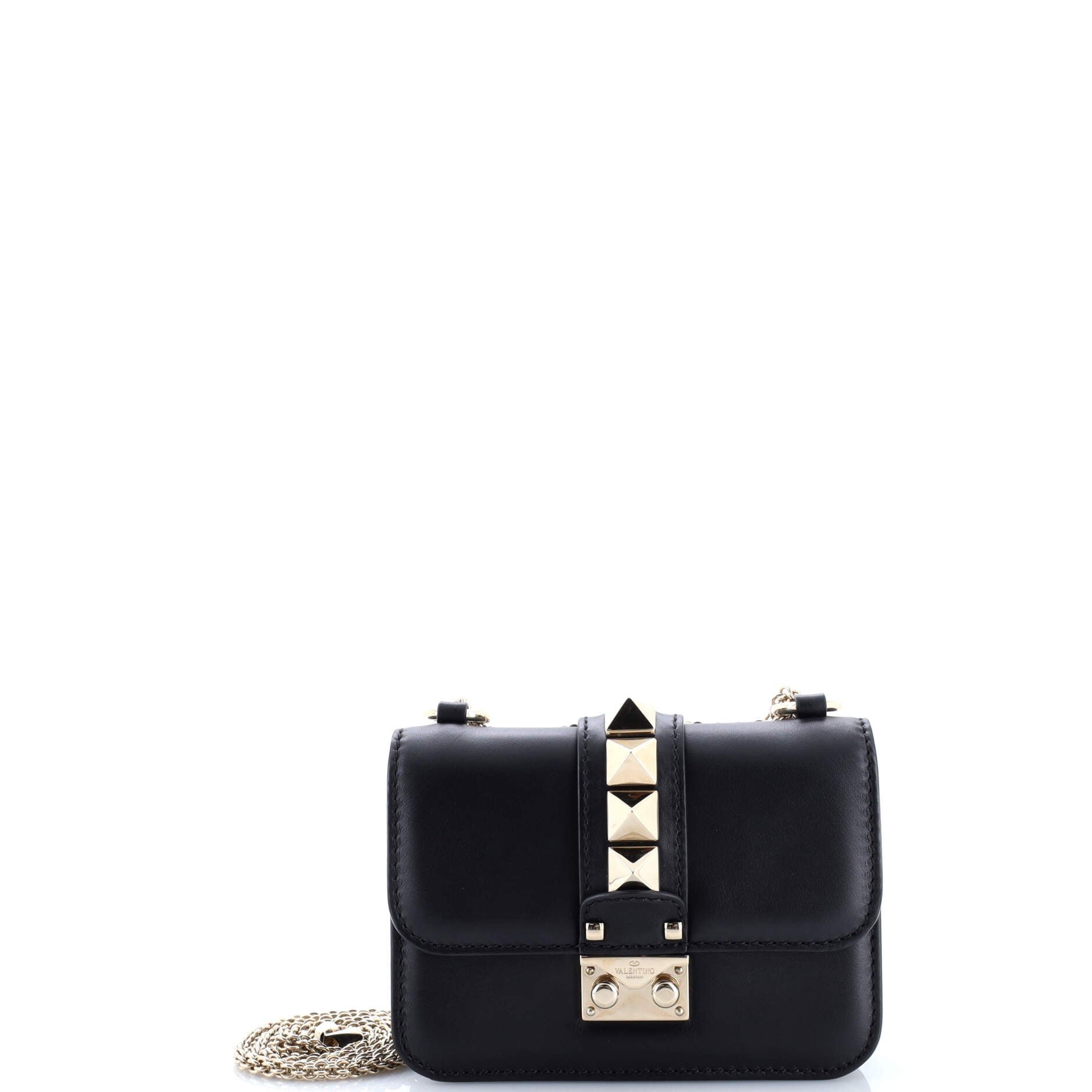 Valentino Garavani Glam Lock Shoulder Bag Leather Mini