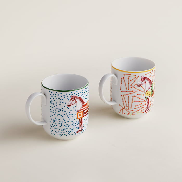 Sans Coloris Hermès Hippomobile Set Of 2 Mugs (n° 1 and 2)