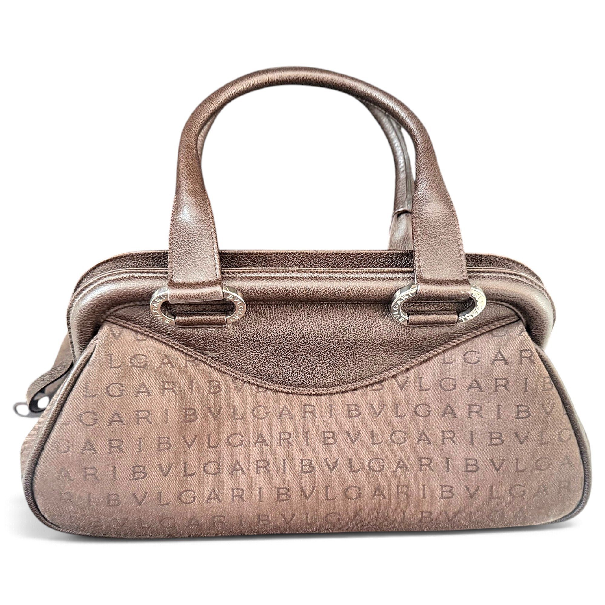 Bulgari leather handbag