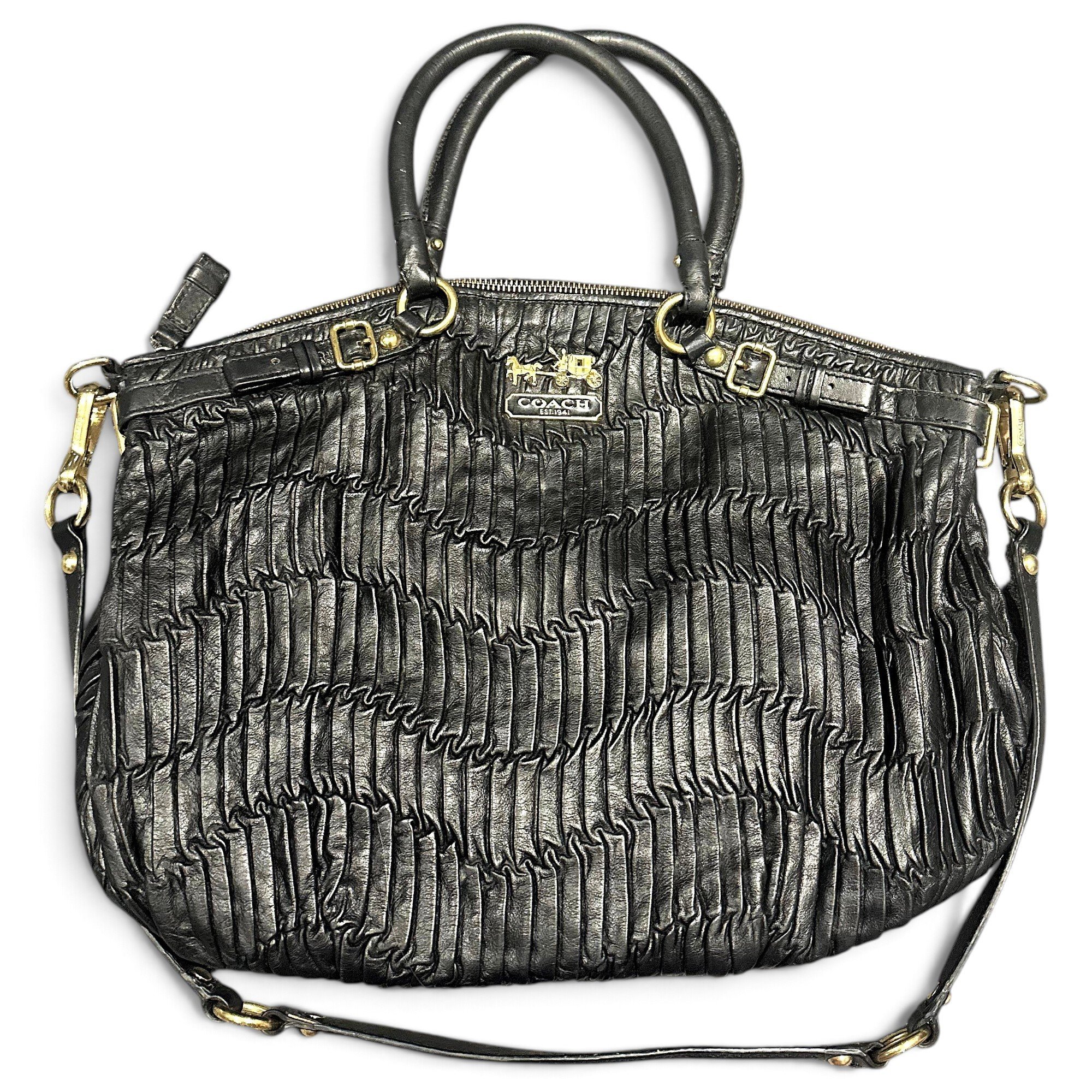 Crossgrain Gathered Kitt Carry All leather satchel