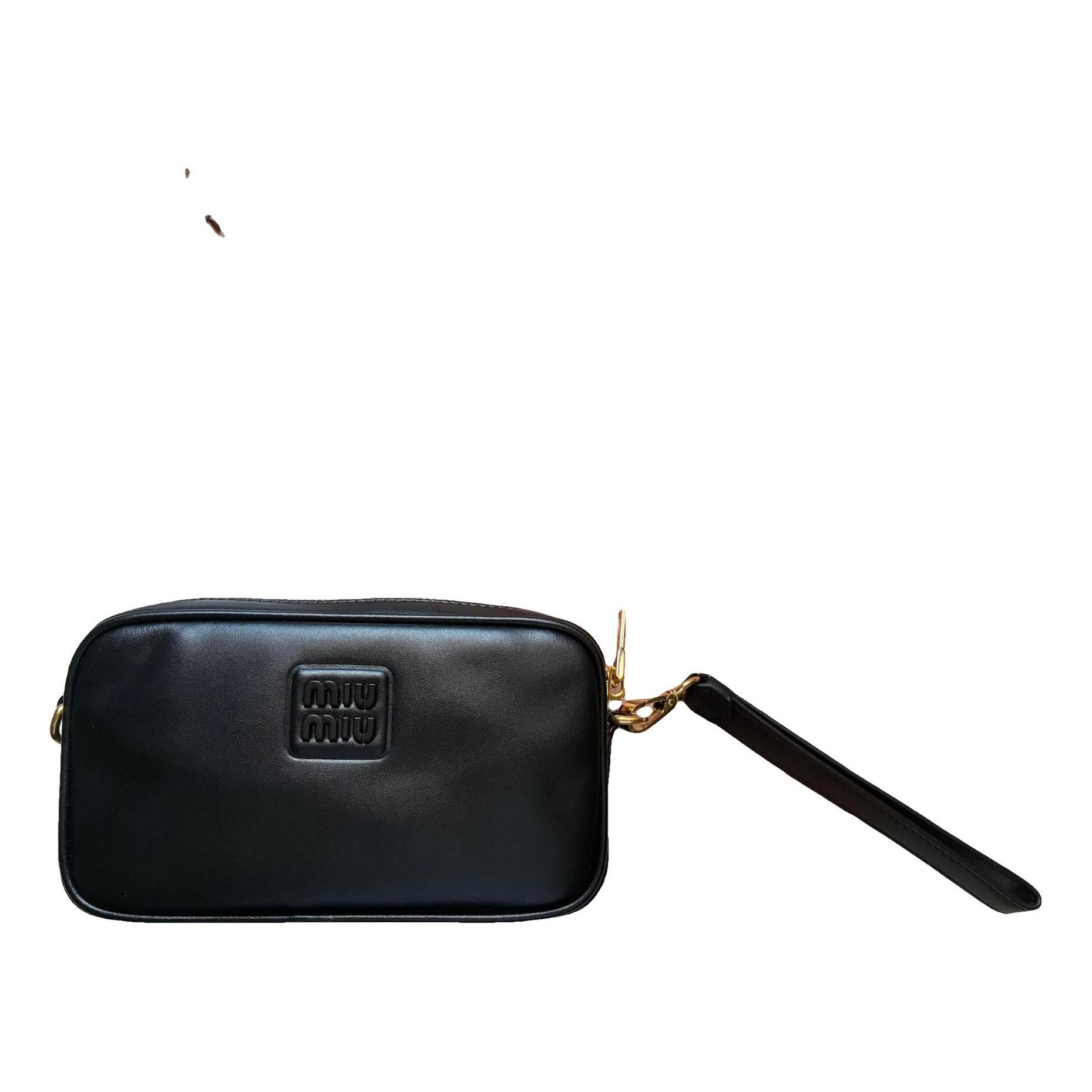 Leather clutch bag