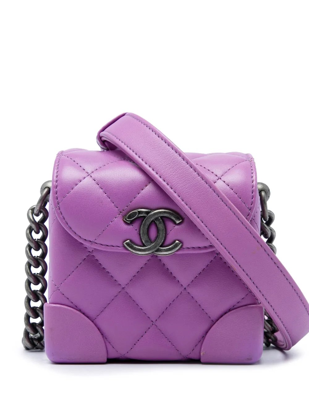 2019 Mini CC Quilted Lambskin Trunk Like Box crossbody bag