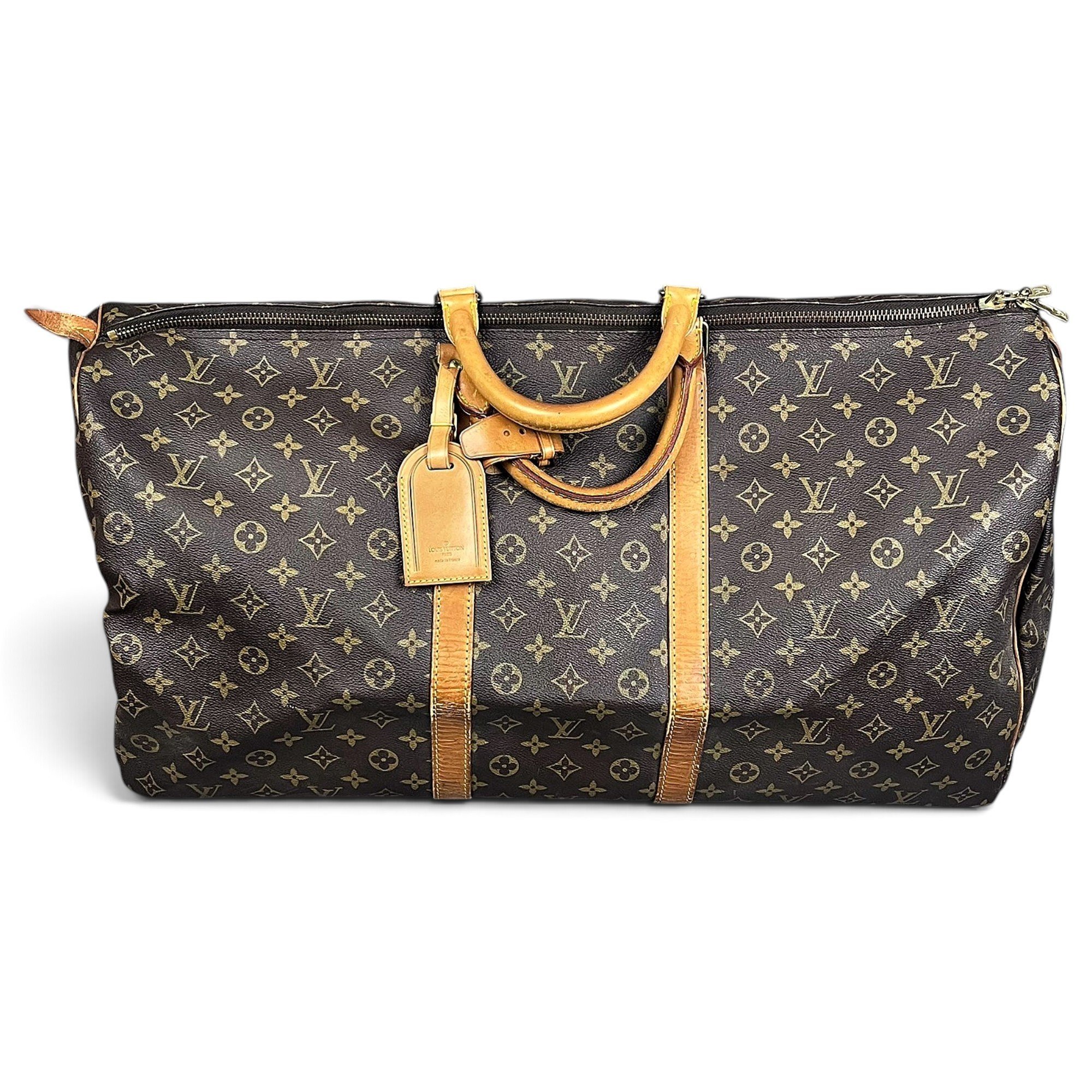 Keepall leather travel bag