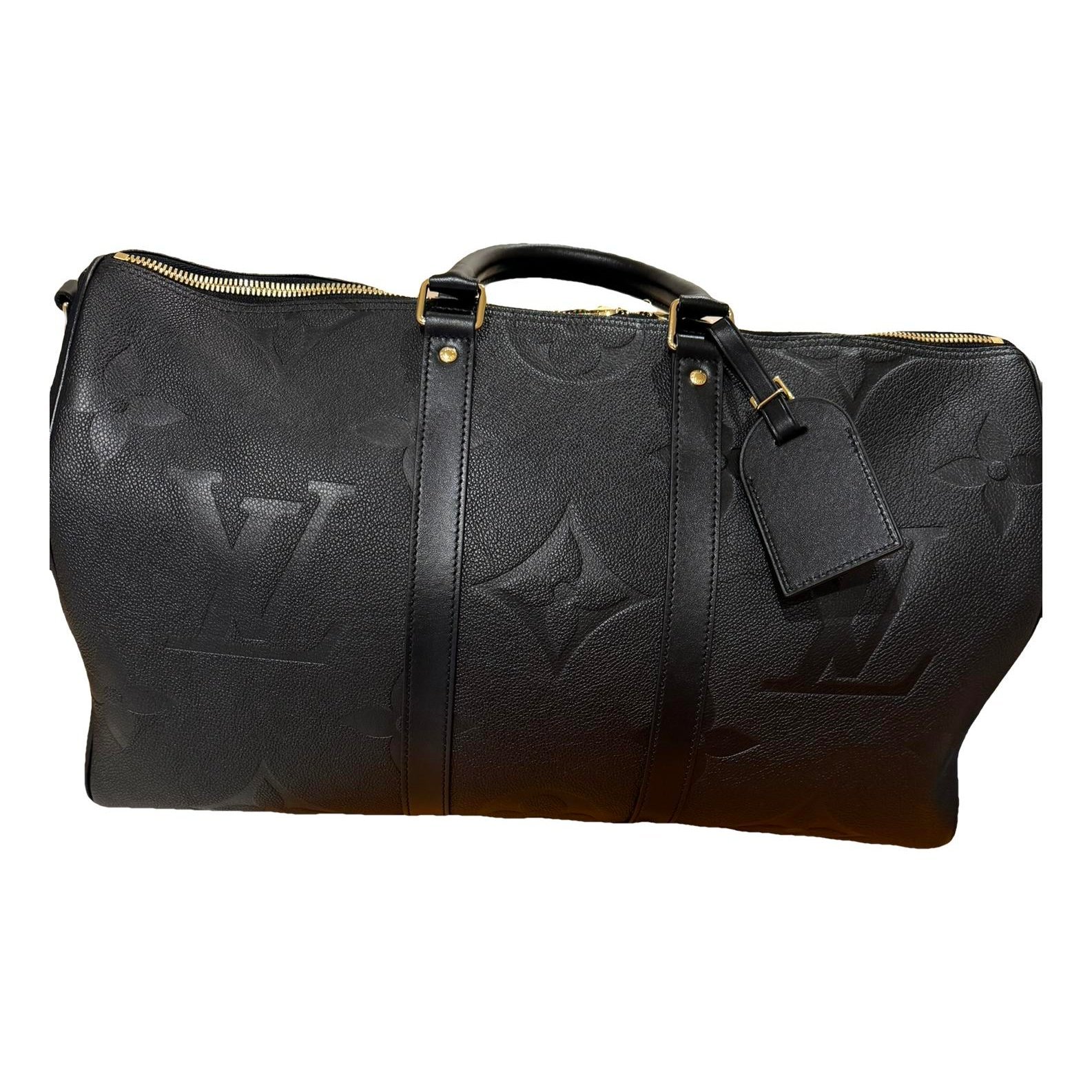 Keepall leather travel bag