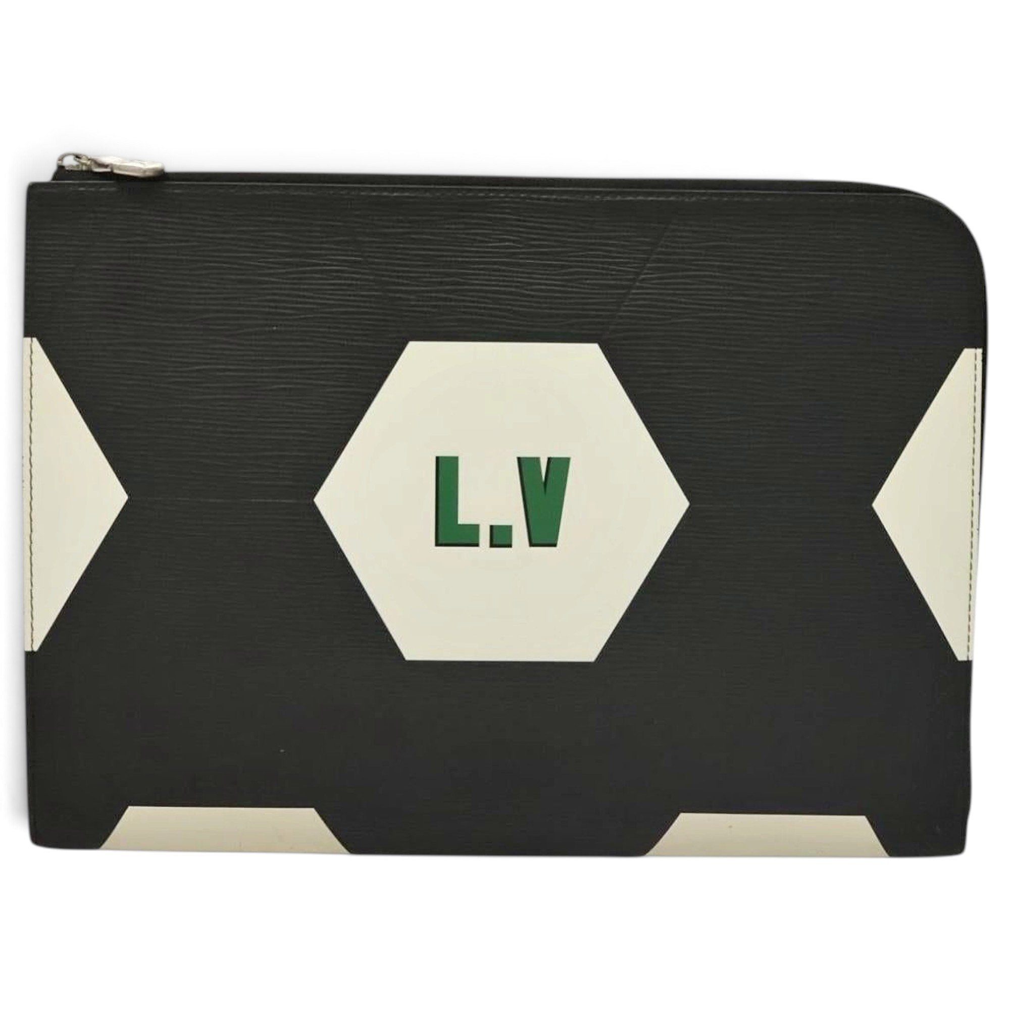 Leather clutch bag