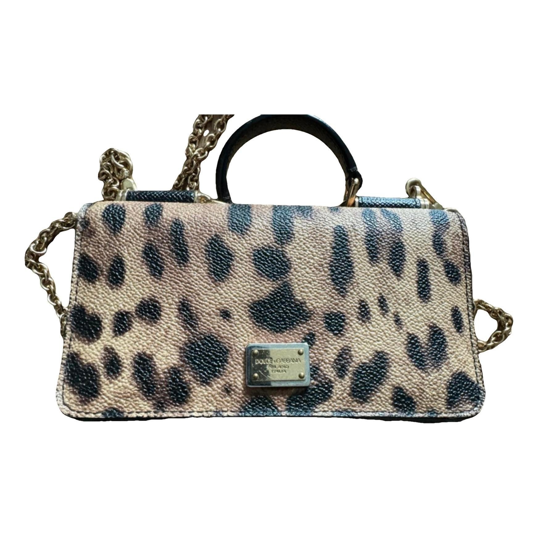 Dolce & Gabbana Sicily leather clutch bag