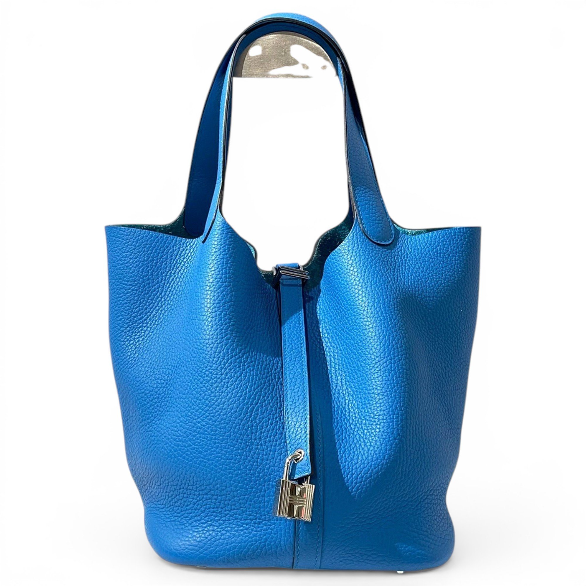 Picotin leather tote