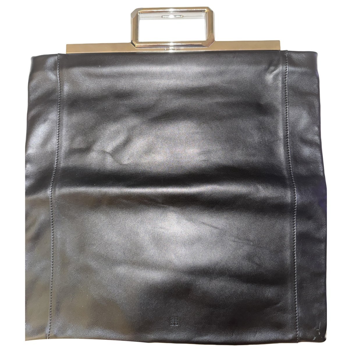Leather clutch bag