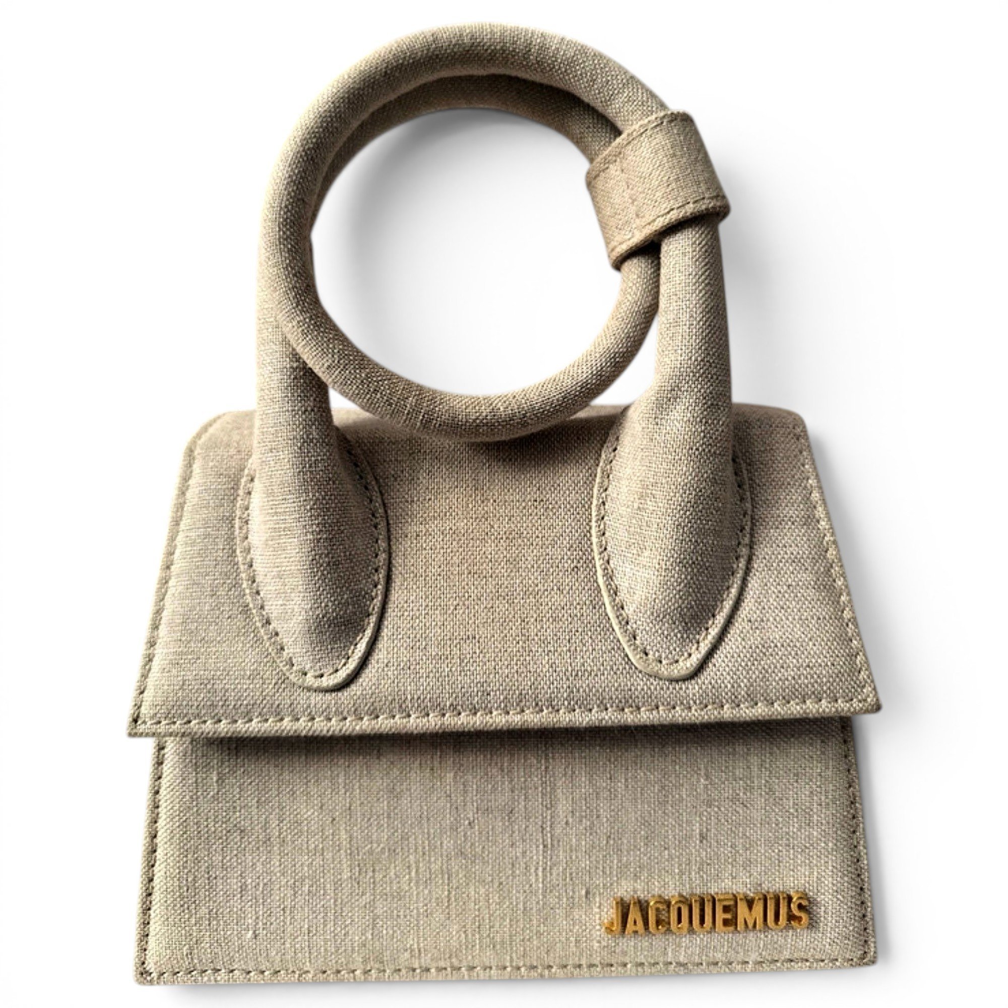 Le Chiquito Noeud linen handbag