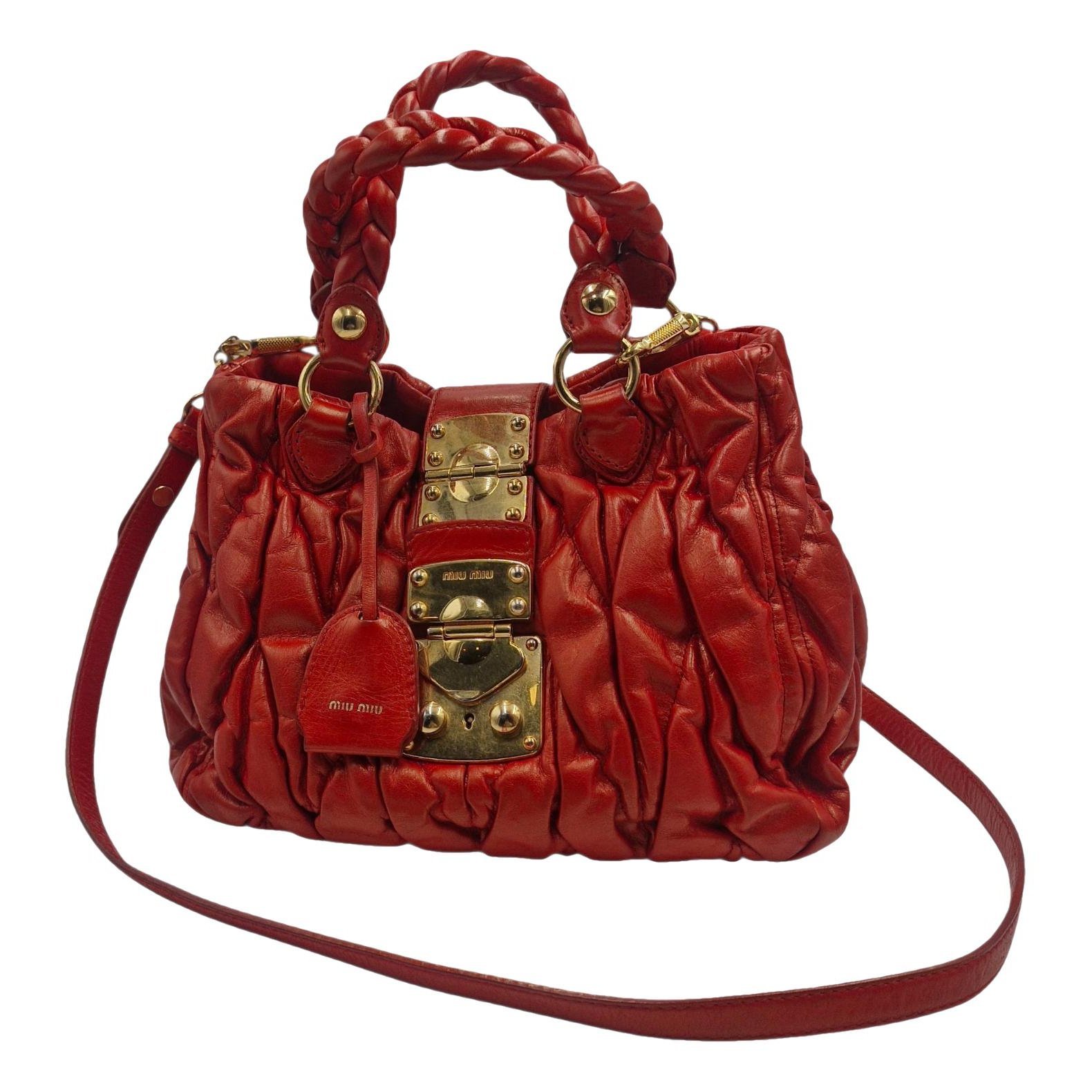 Matelassé leather crossbody bag