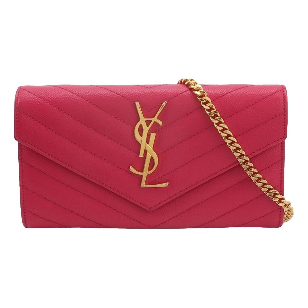 Portefeuille enveloppe leather handbag