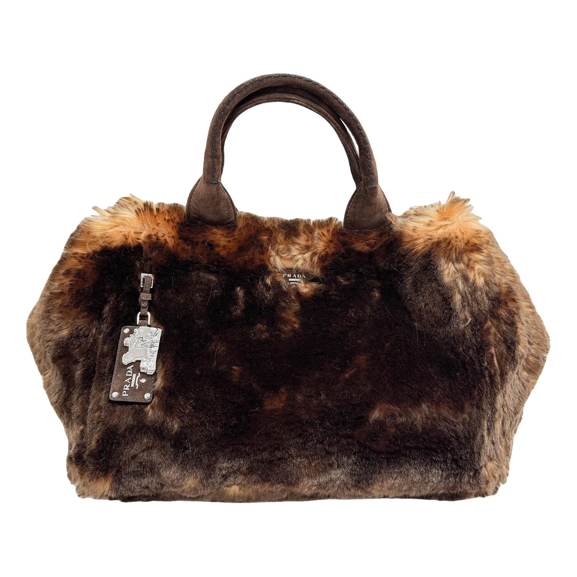 Faux fur handbag