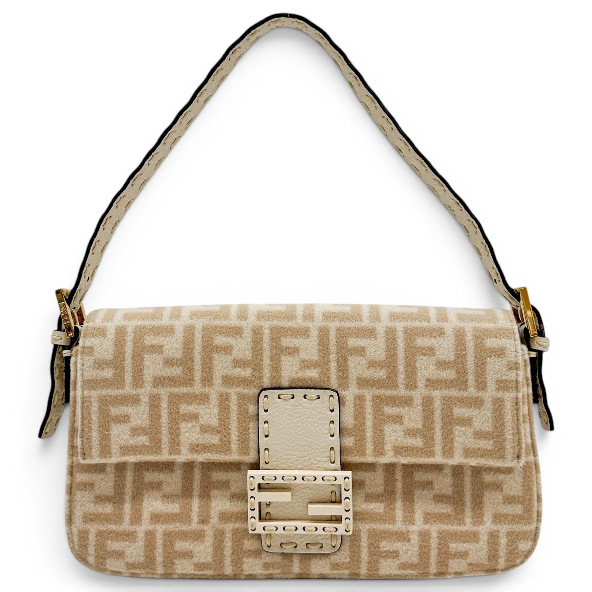 Baguette wool handbag