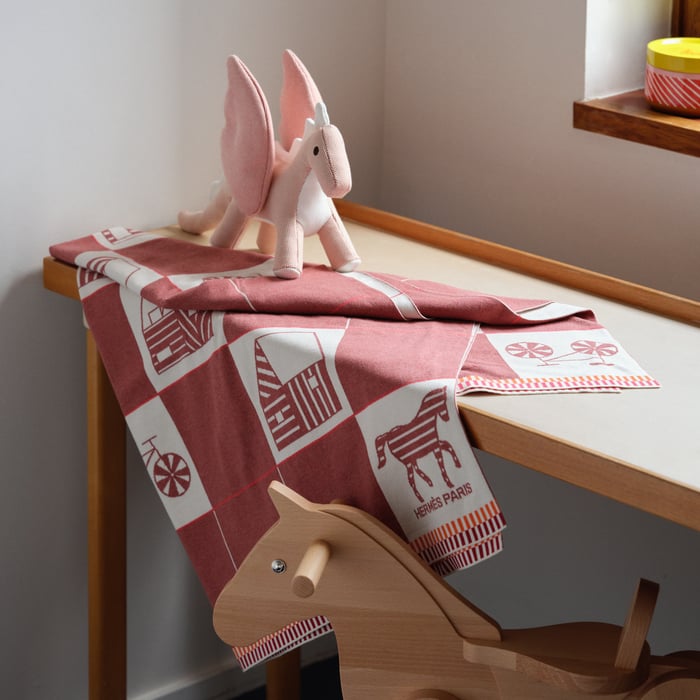 Rose Thé Les Cabanes Blanket