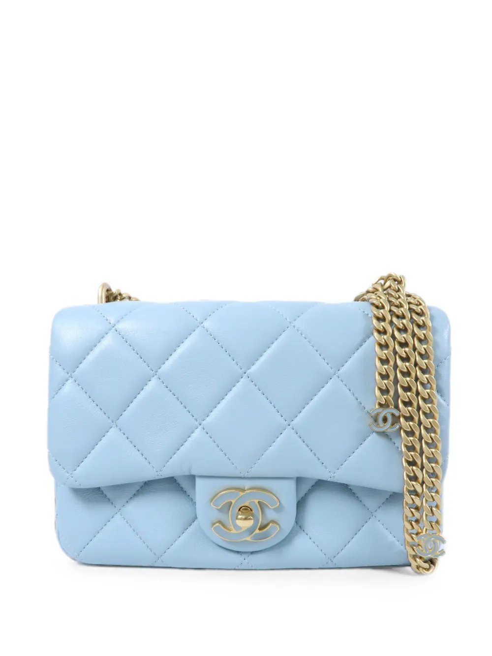 quilted CC turn-lock shoulder bag