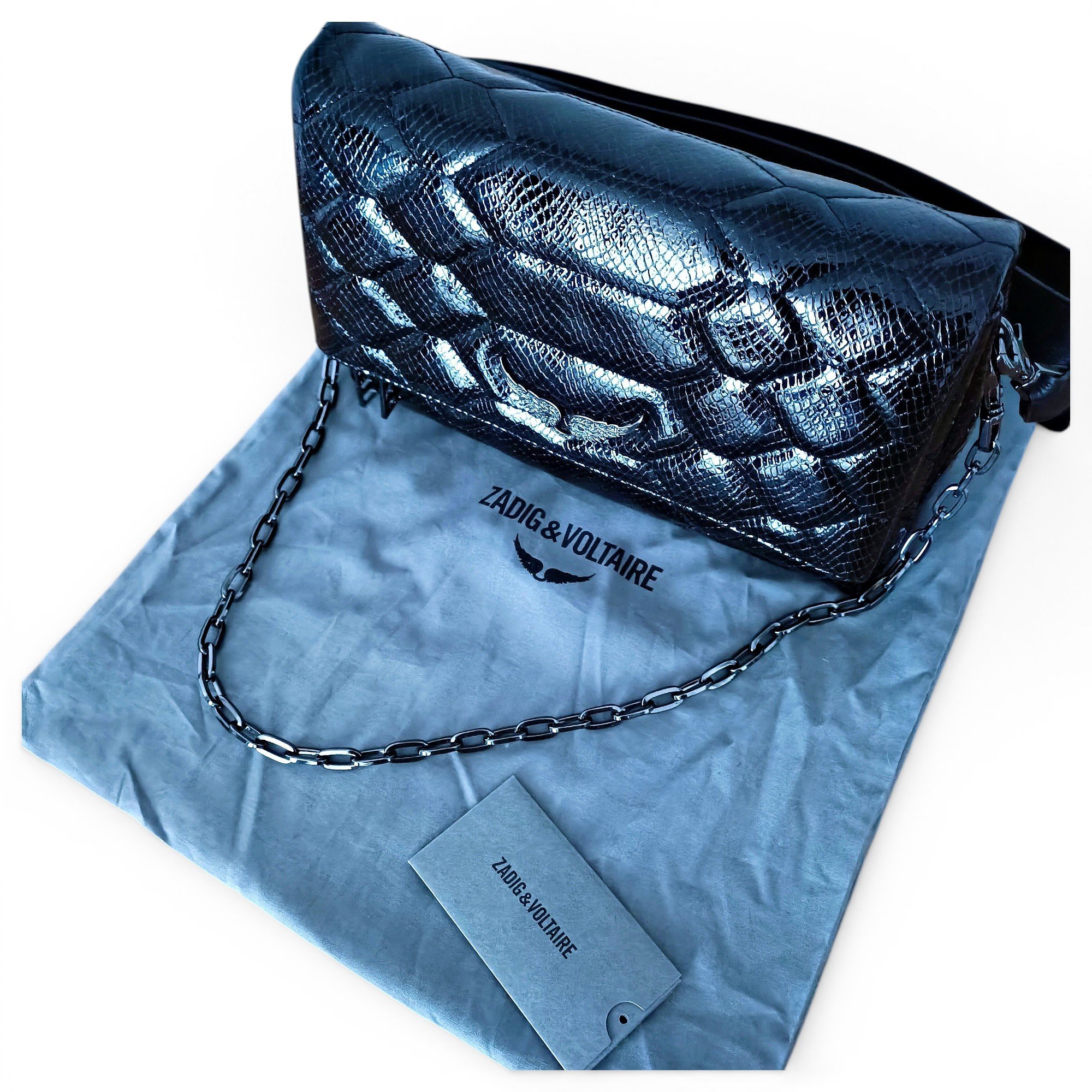 Rock leather crossbody bag