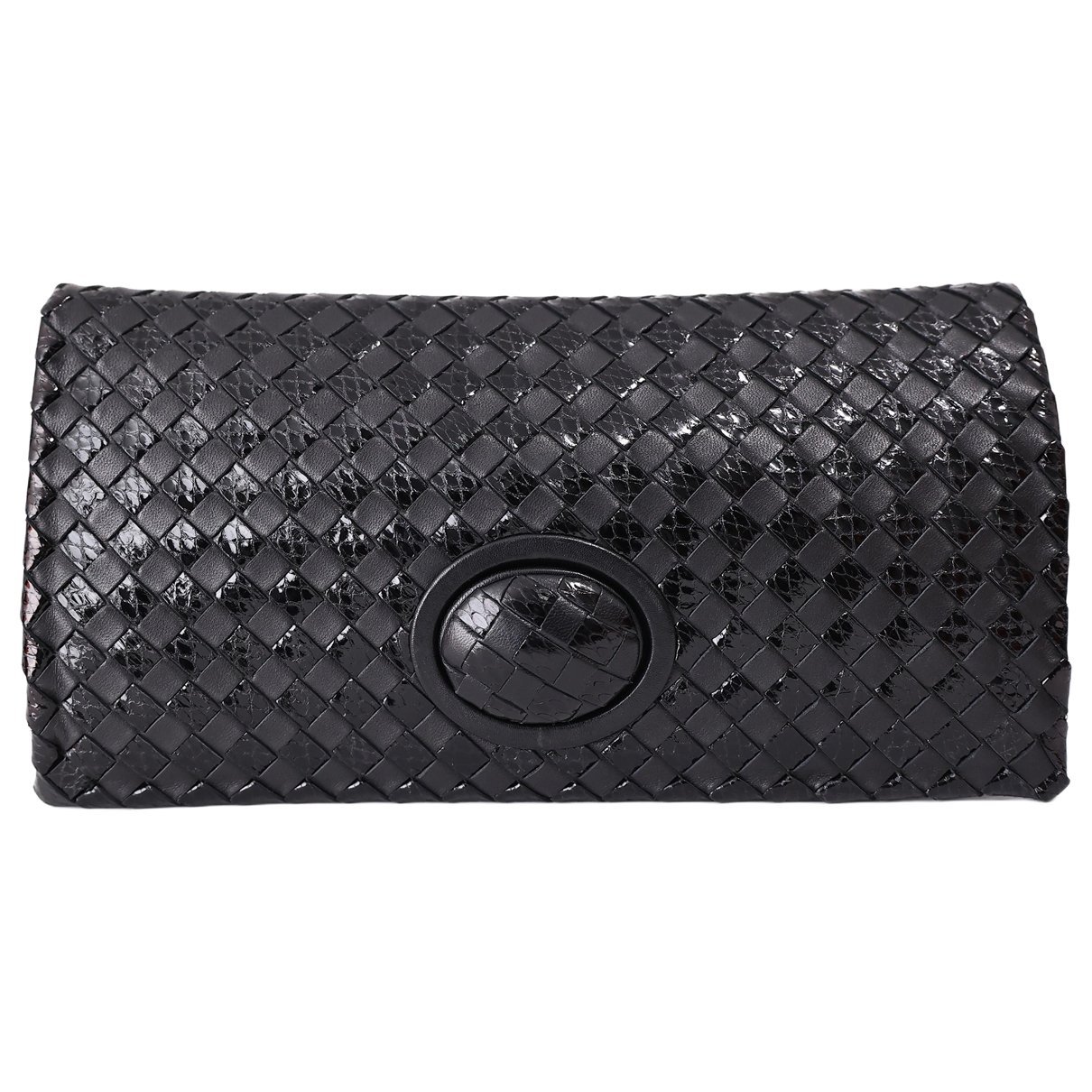 Leather clutch bag