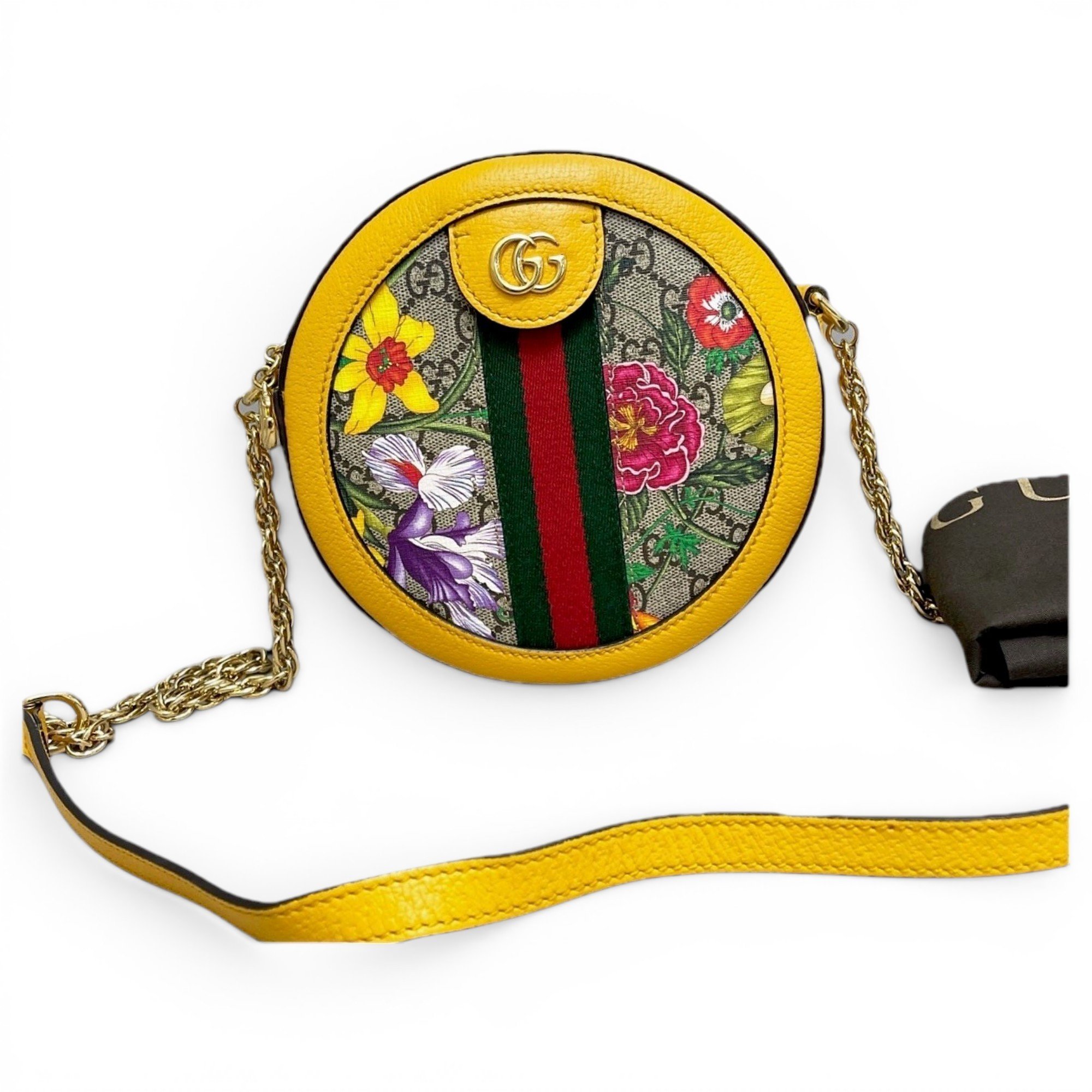 Ophidia Round leather handbag