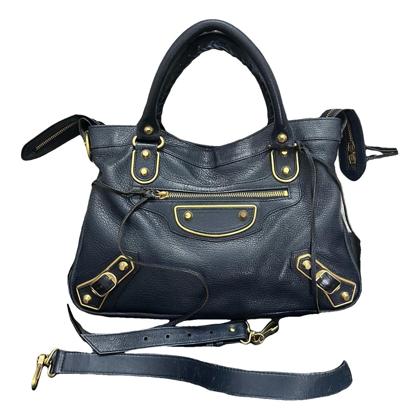 Classic Metalic leather handbag