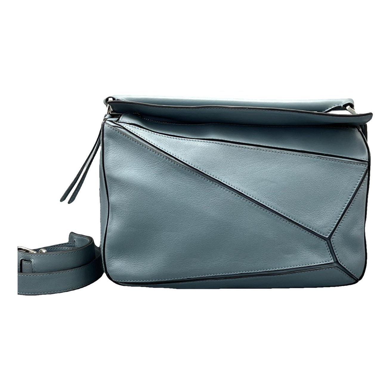 Puzzle leather handbag