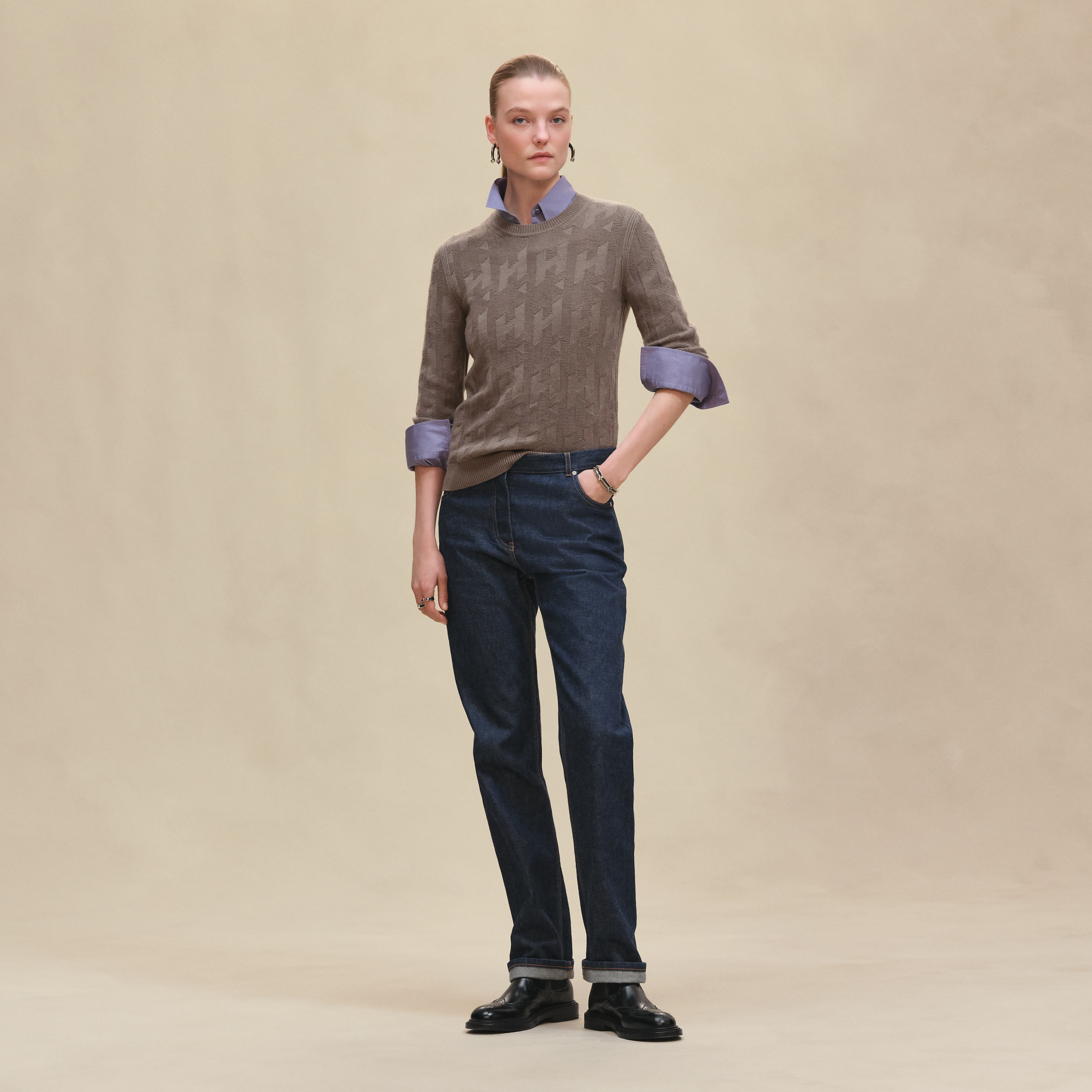 "H" long-sleeve sweater