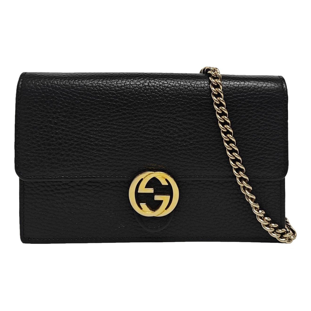 Interlocking leather handbag
