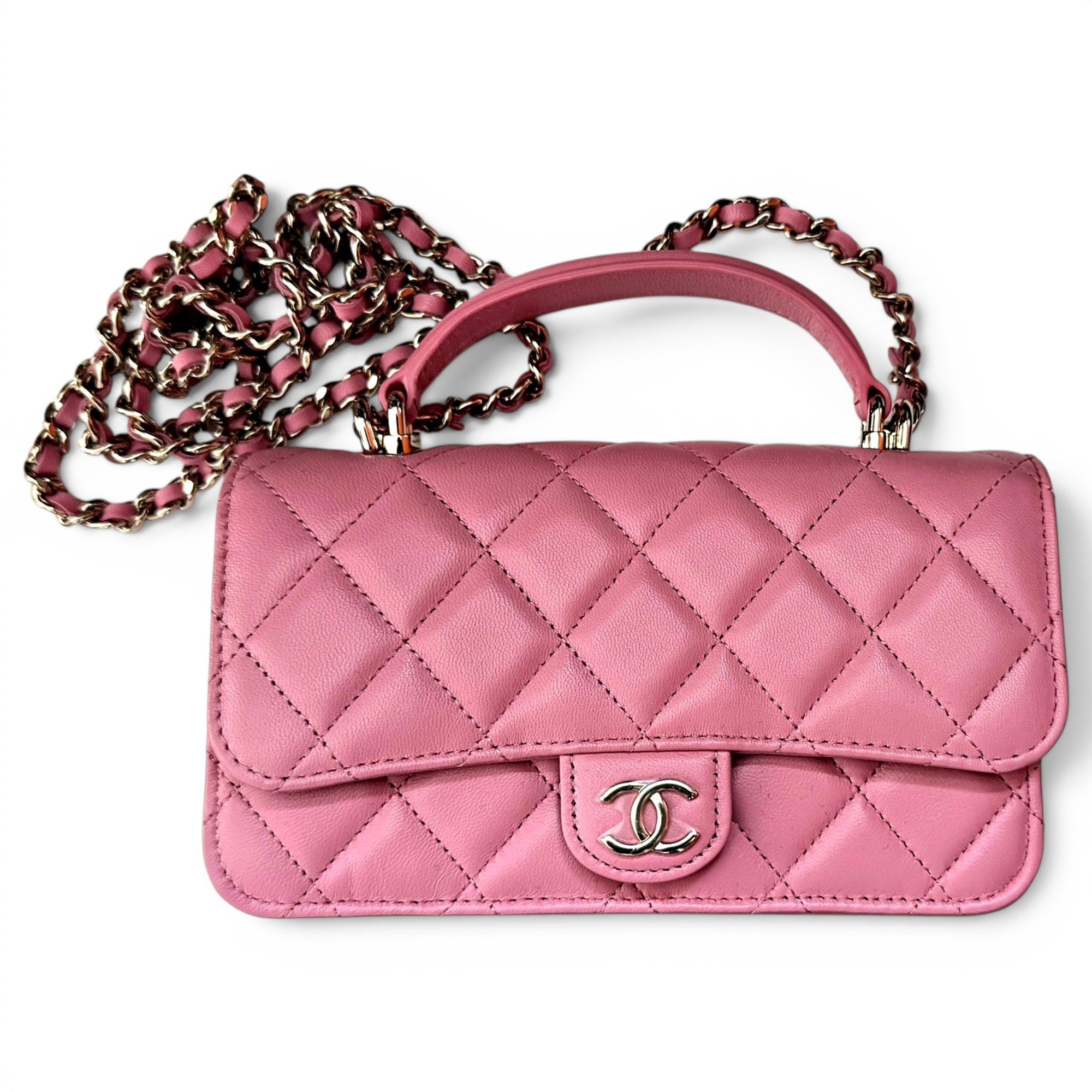 Wallet On Chain leather crossbody bag