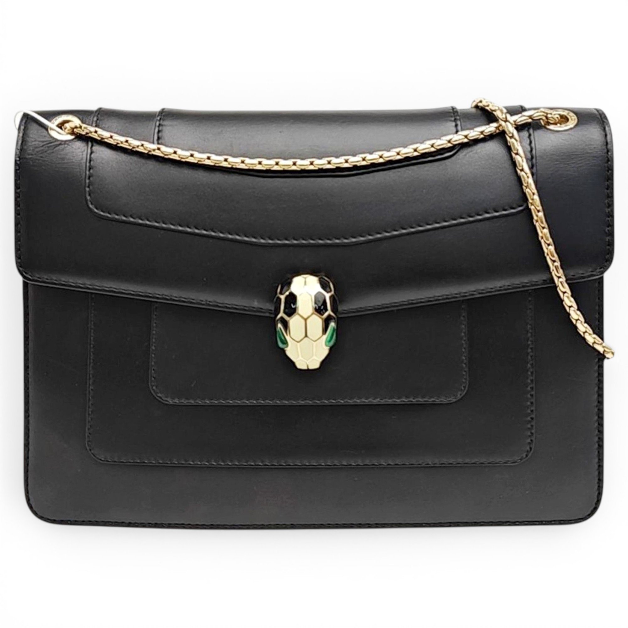 Serpenti leather handbag