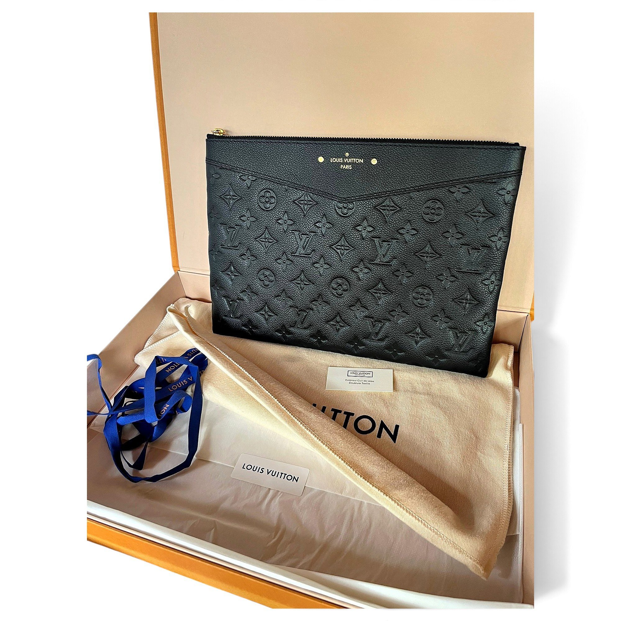 Leather clutch bag