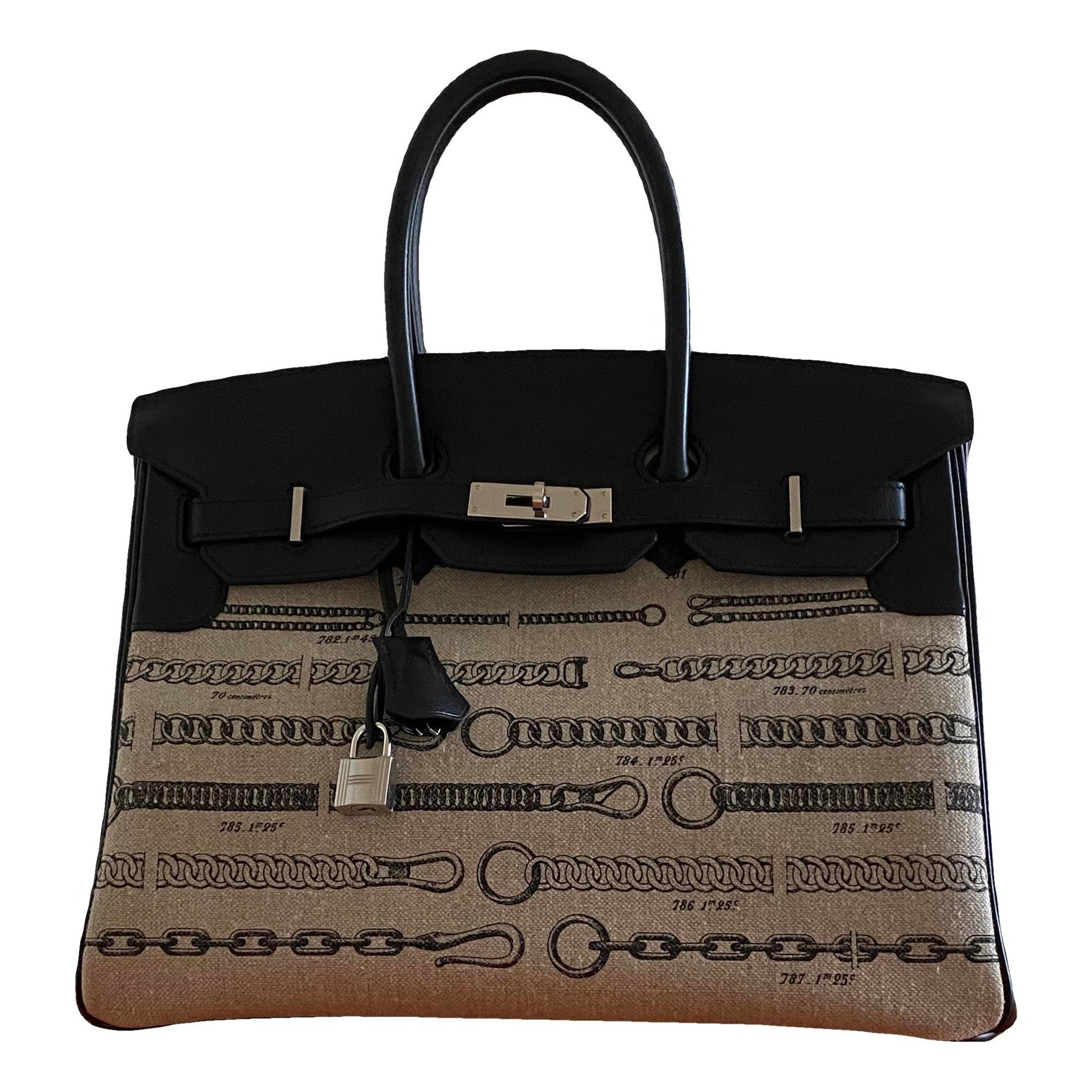 Hermes Birkin 35 Handbag Black Swift Leather