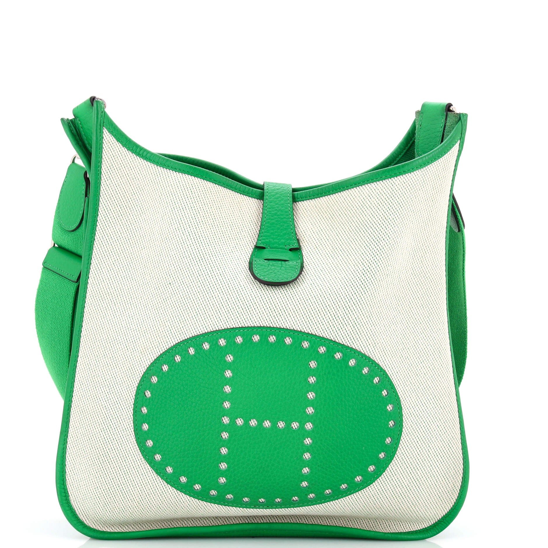 Evelyne Bag Gen III Toile and Leather GM
