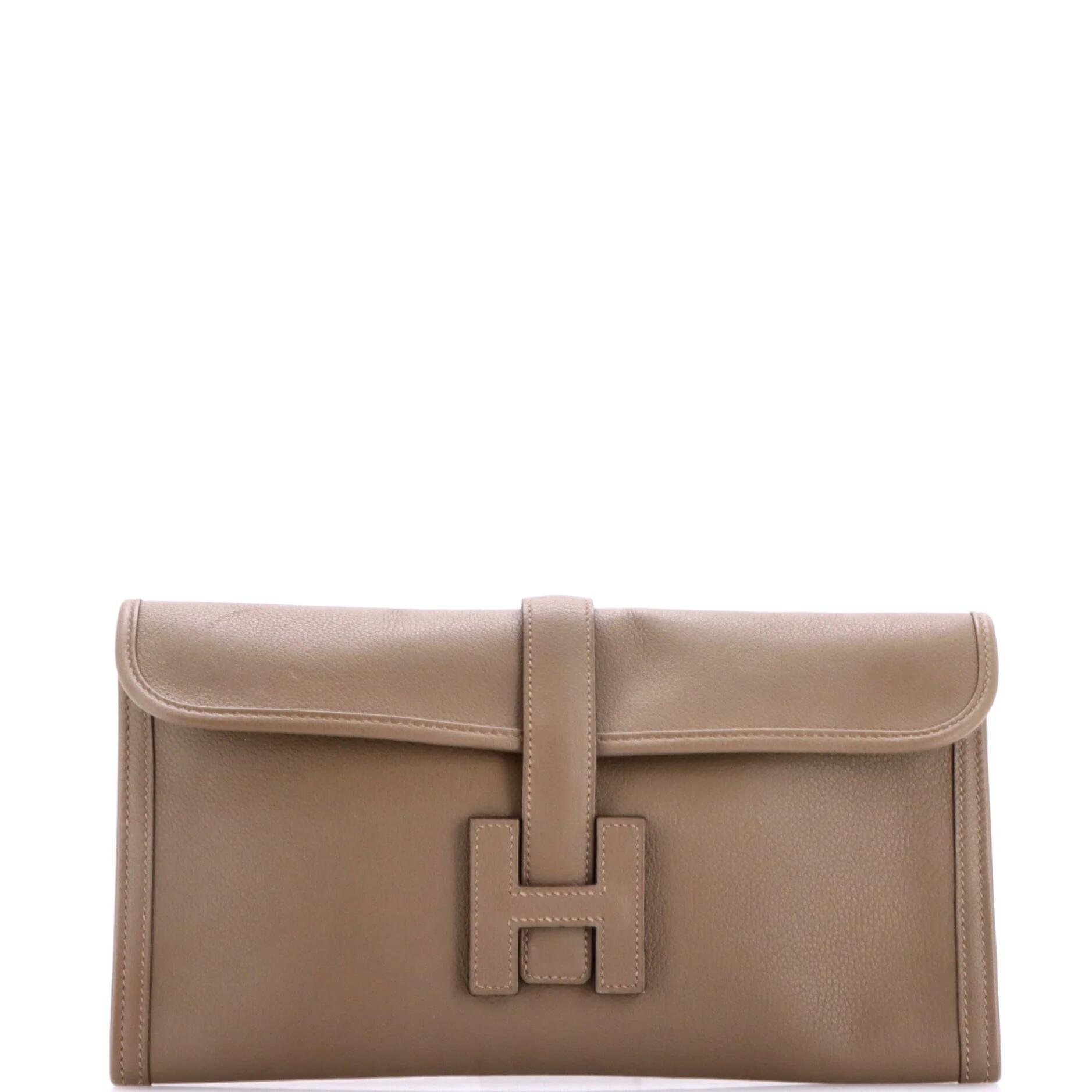 Leather clutch bag
