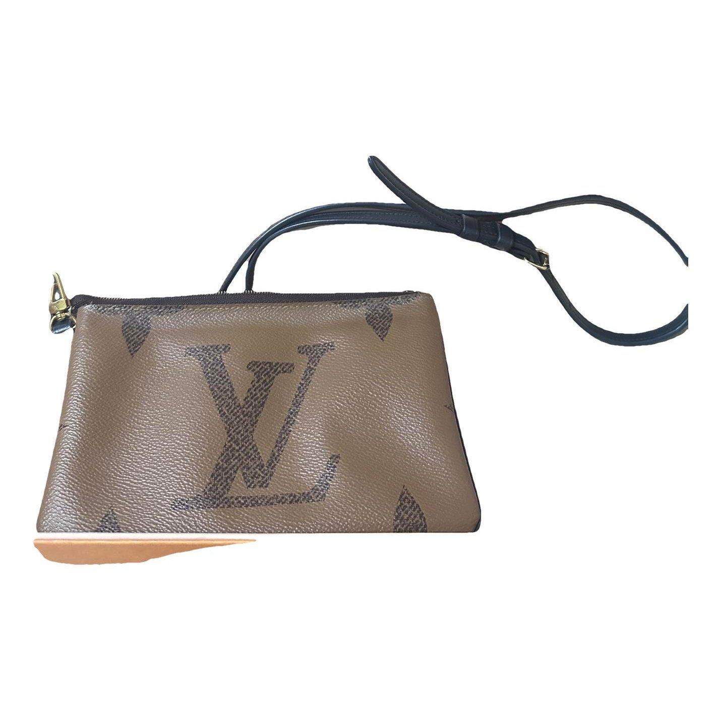 Double zip leather handbag