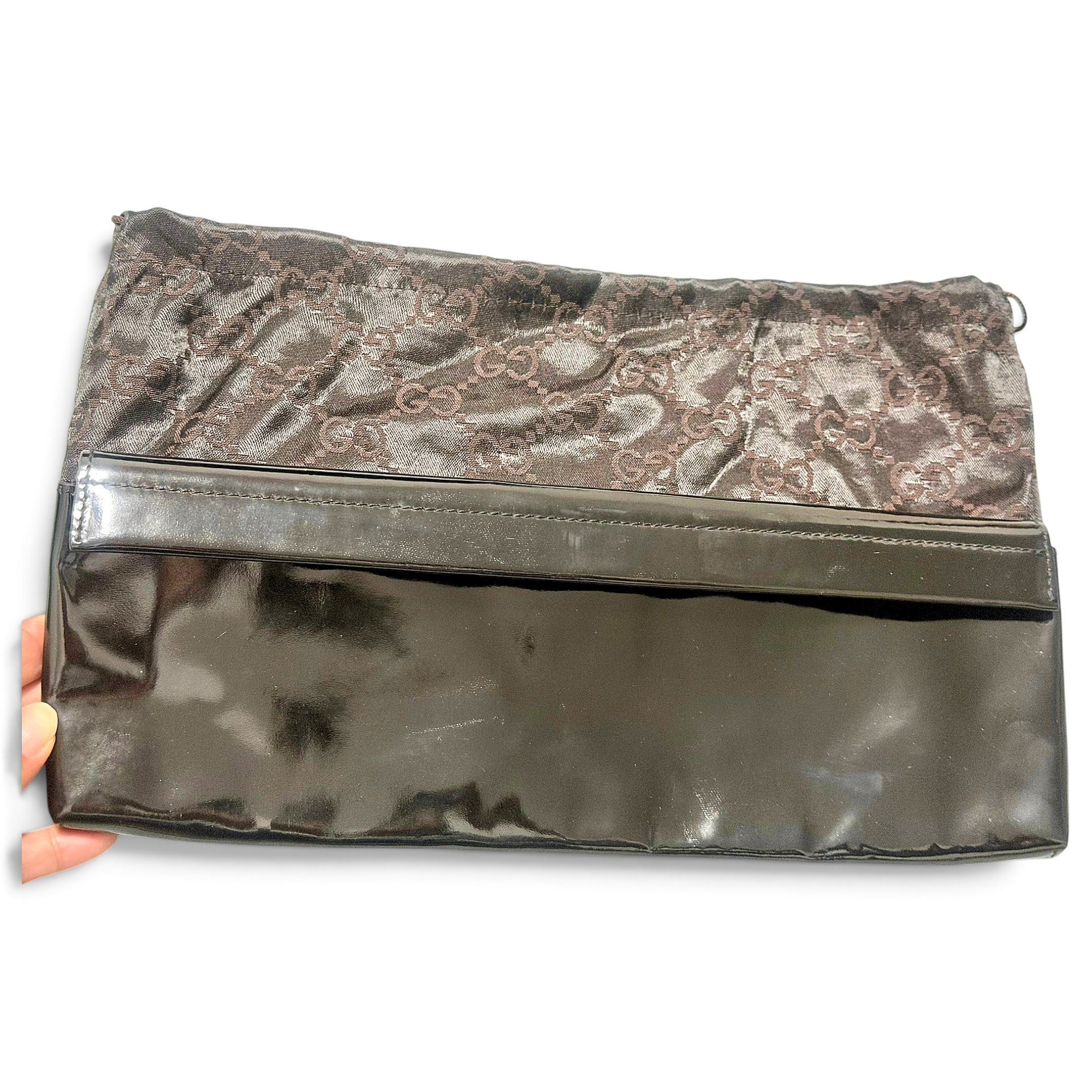 Patent leather handbag