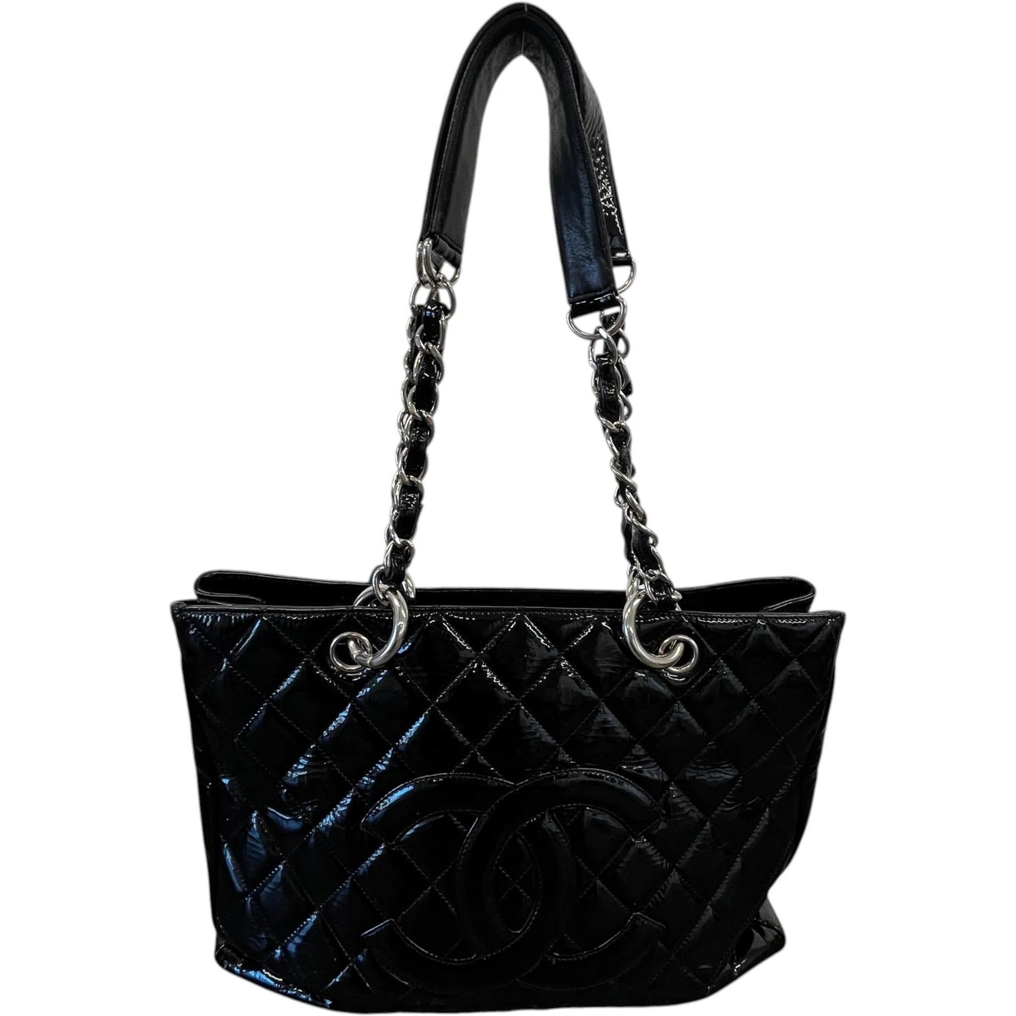 Patent leather handbag
