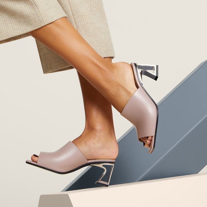 Rose Pâle Kylie 60 Mule