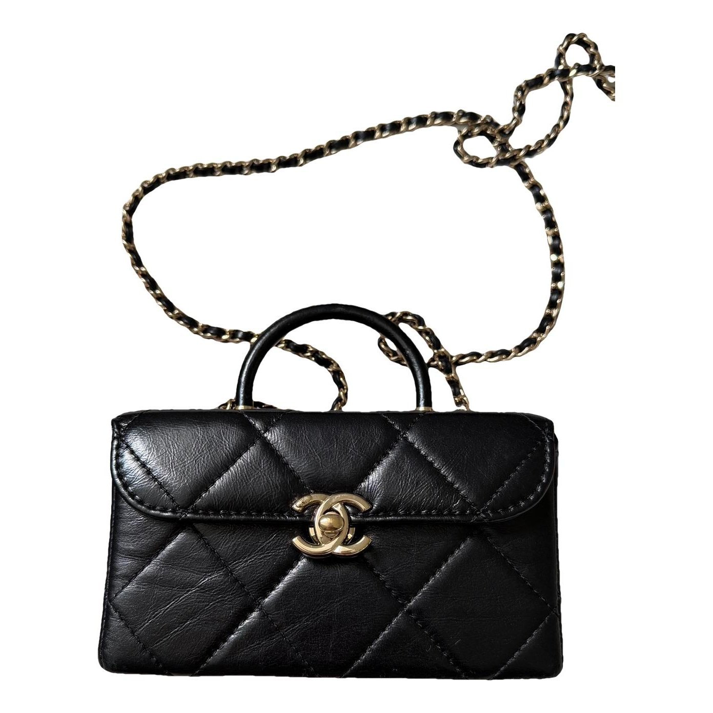 Vanity leather handbag