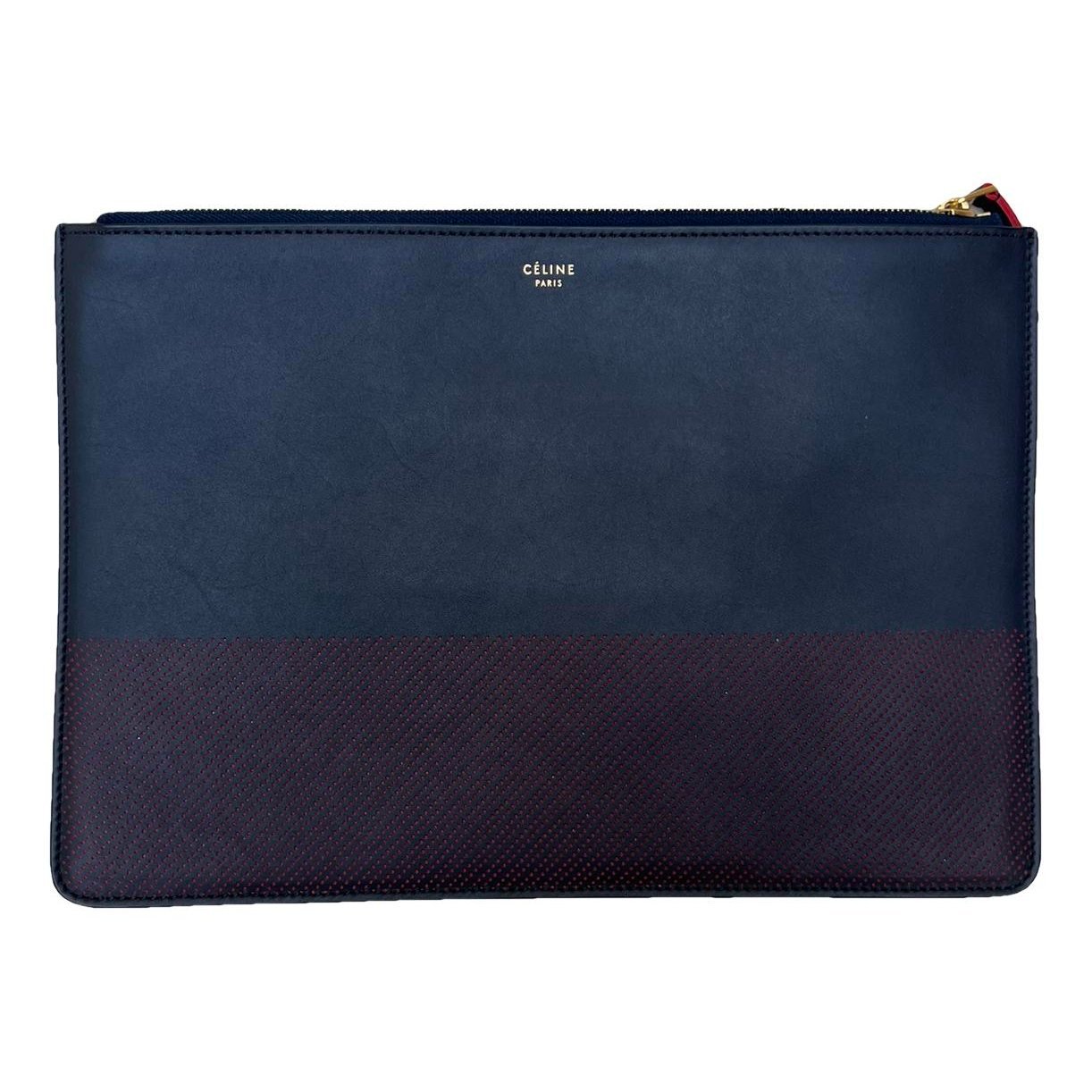 Leather clutch bag