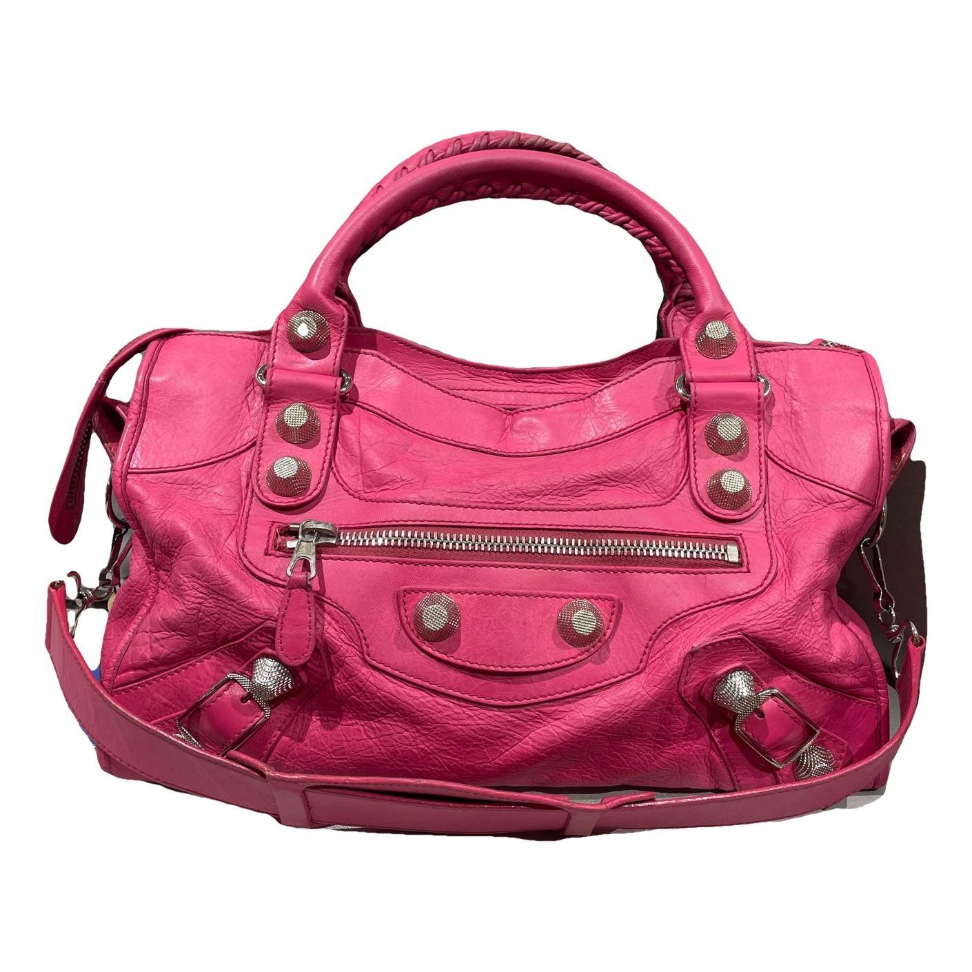City leather handbag