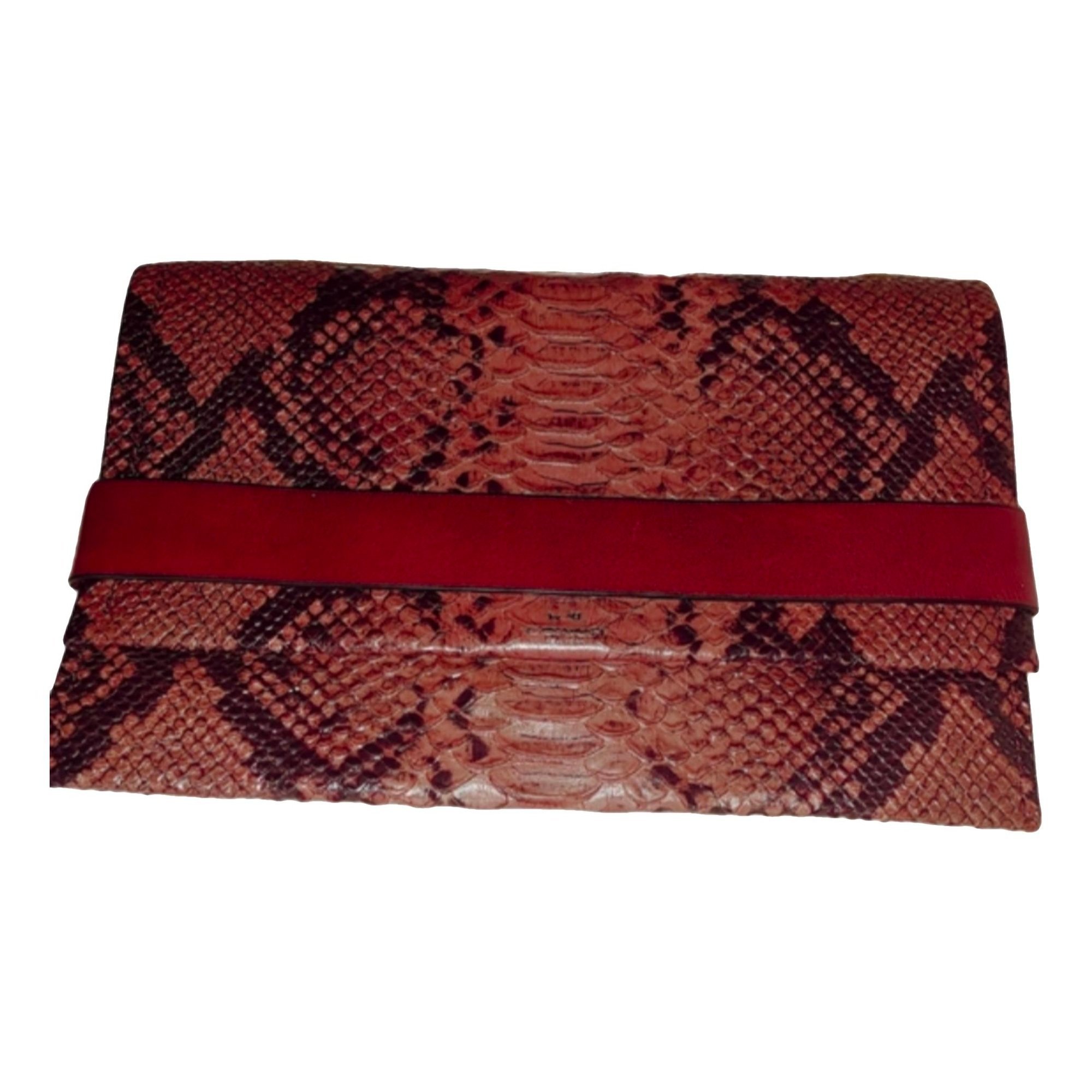 Leather clutch bag