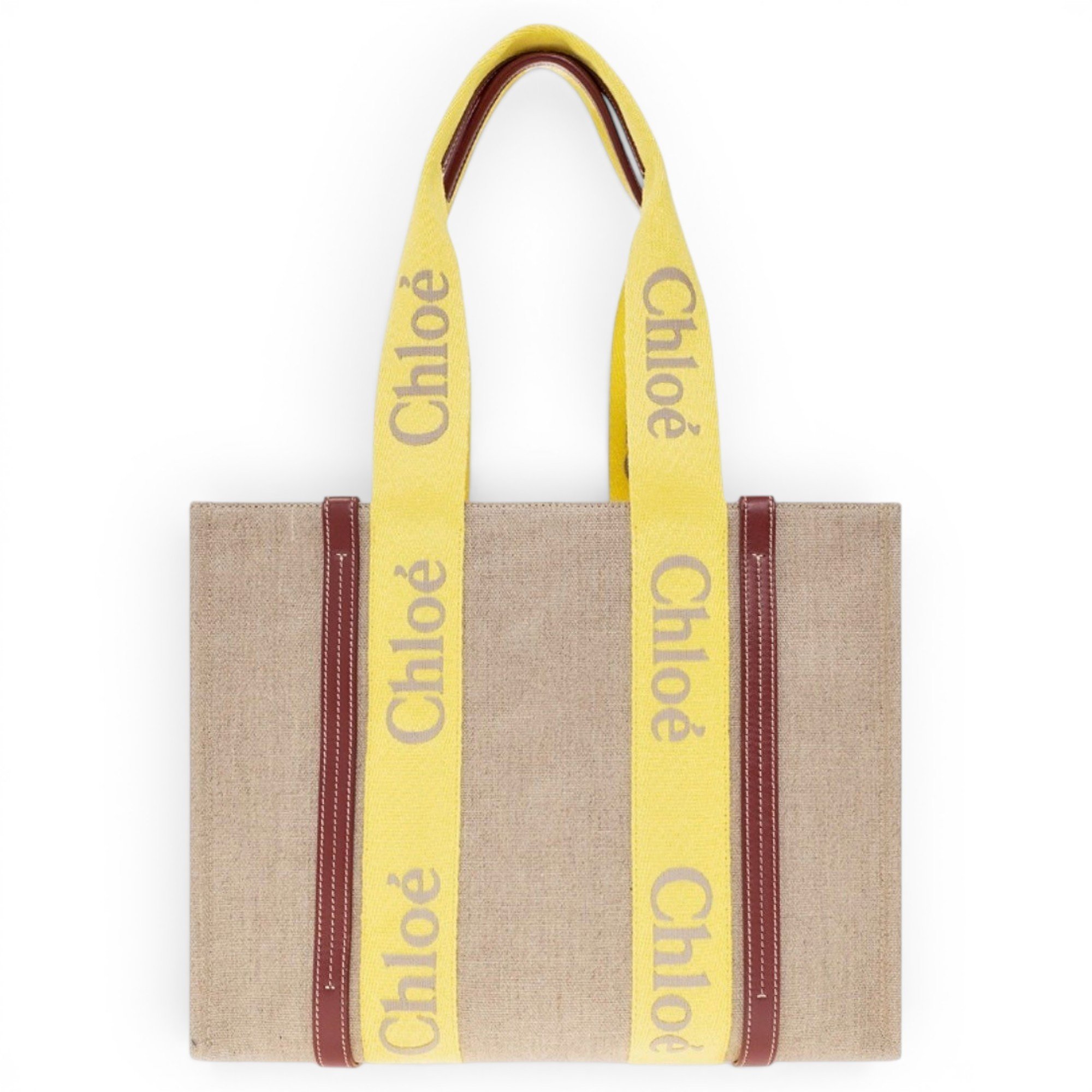 Chloe Woody linen tote