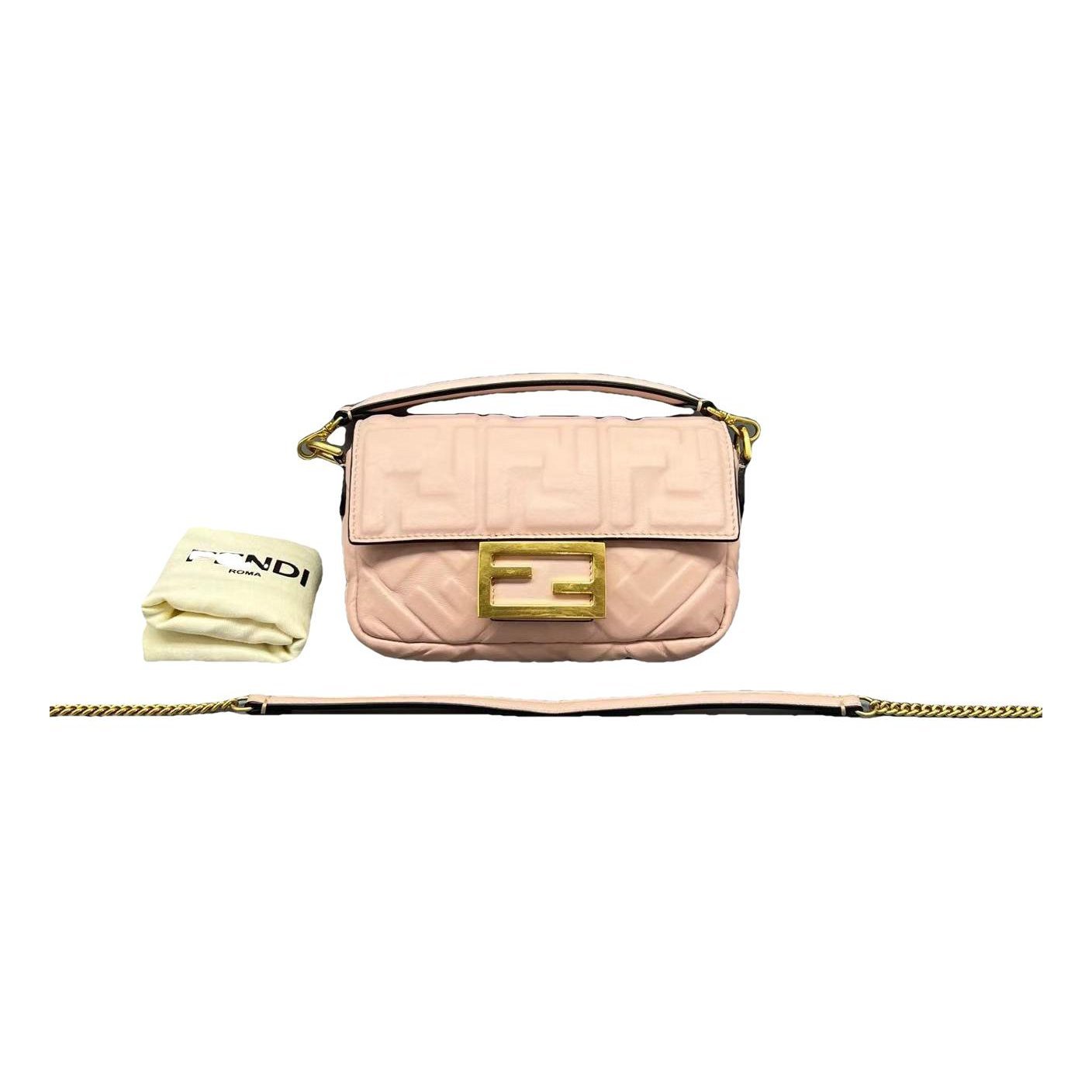 Baguette Chain Midi leather handbag
