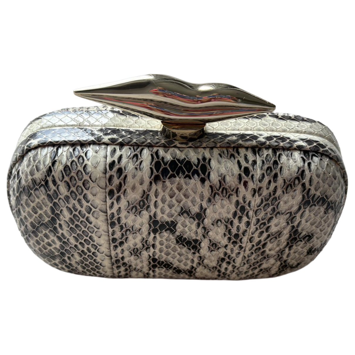 Leather clutch bag