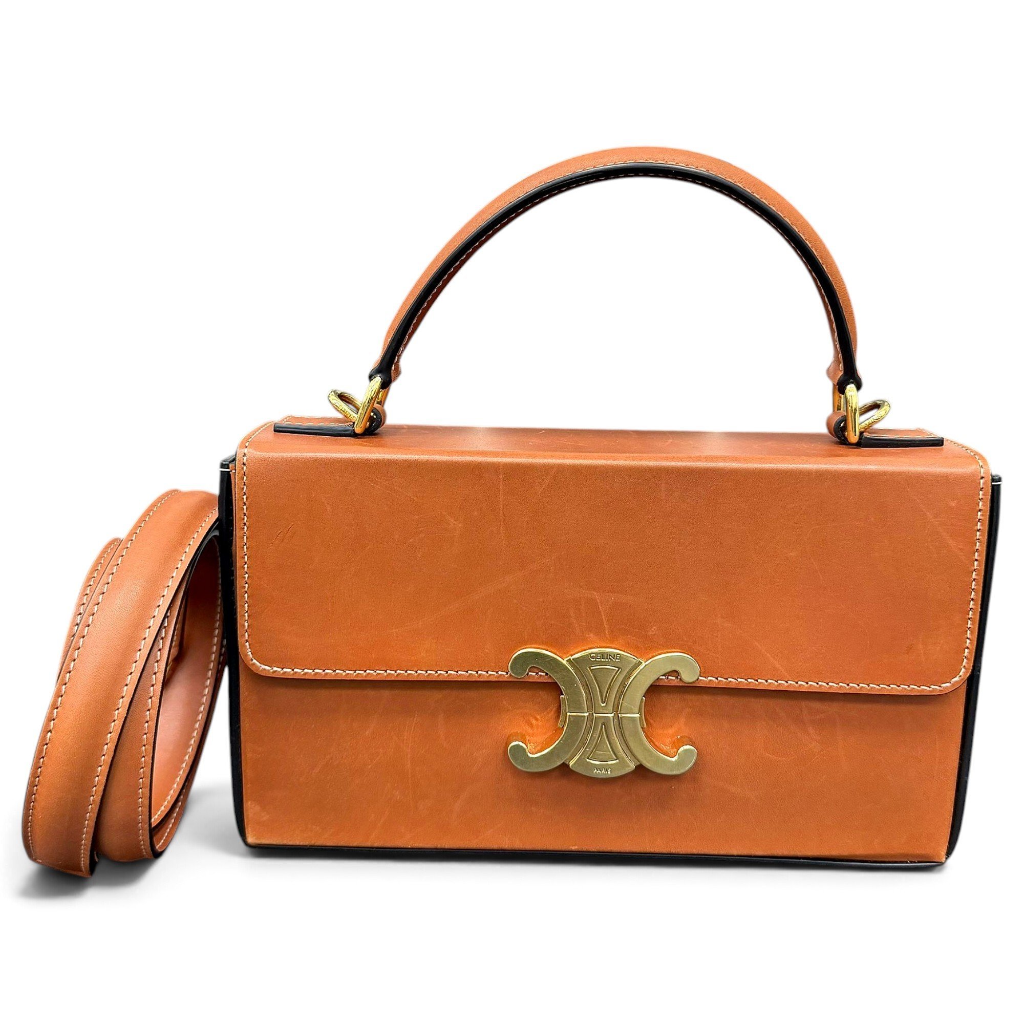 Triomphe leather handbag
