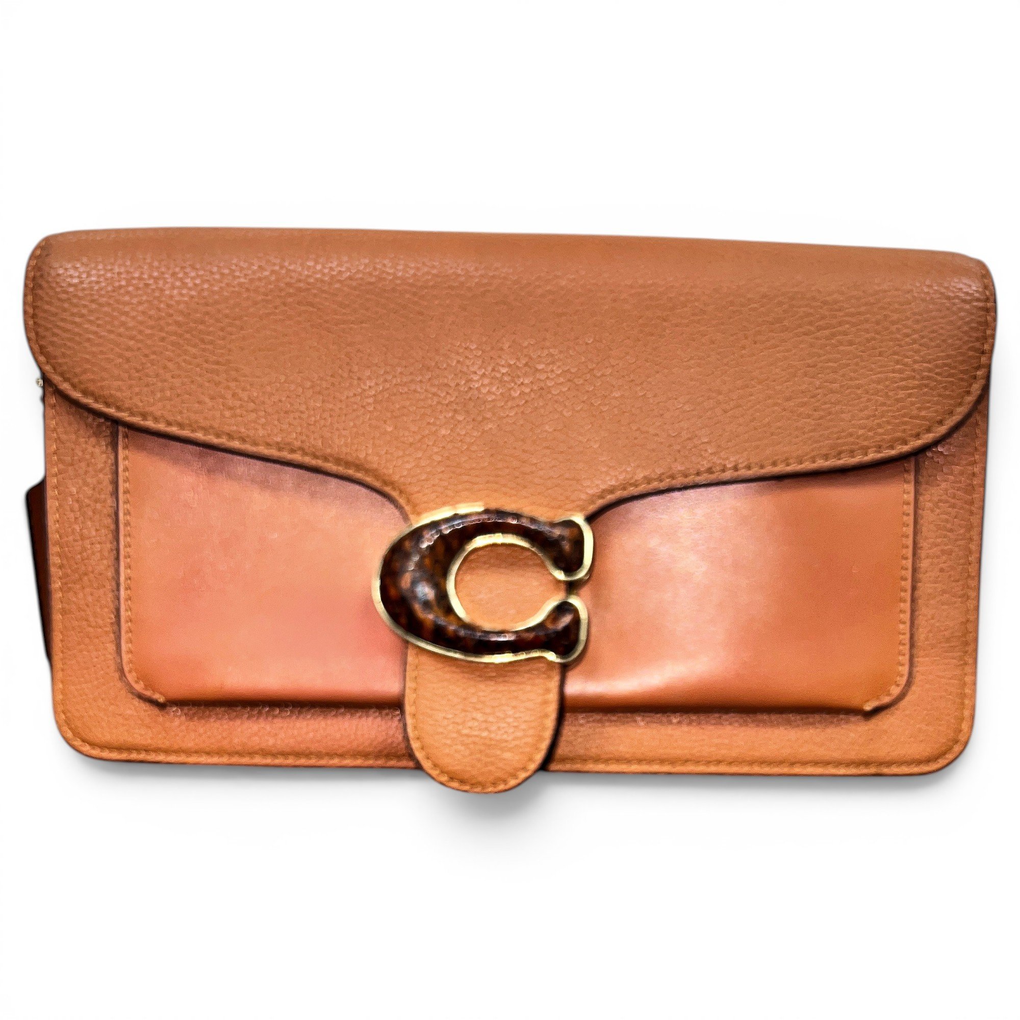 Leather clutch bag